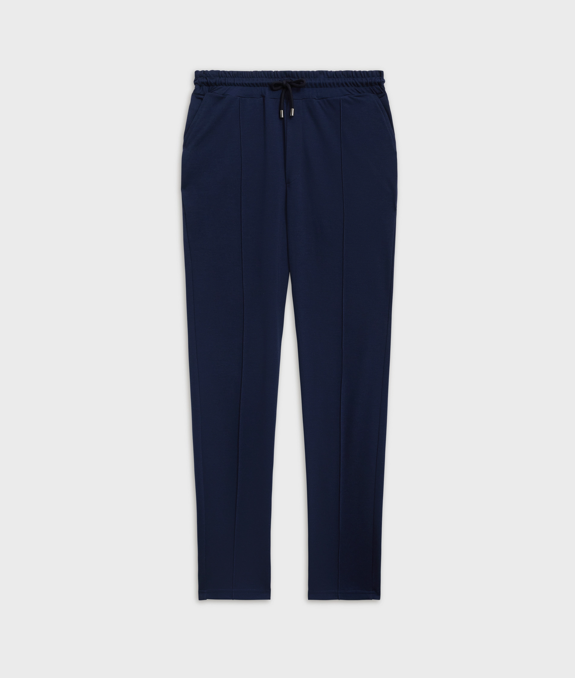 pantaloni da uomo regular fit in felpa piquet con cucitura centrale blu navy | Pal Zileri