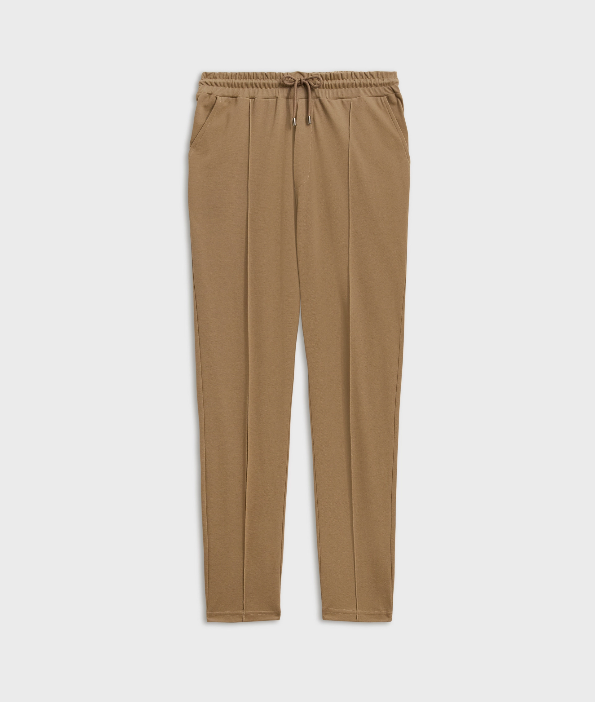 pantaloni da uomo regular fit in felpa piquet con cucitura centrale marrone chiaro | Pal Zileri