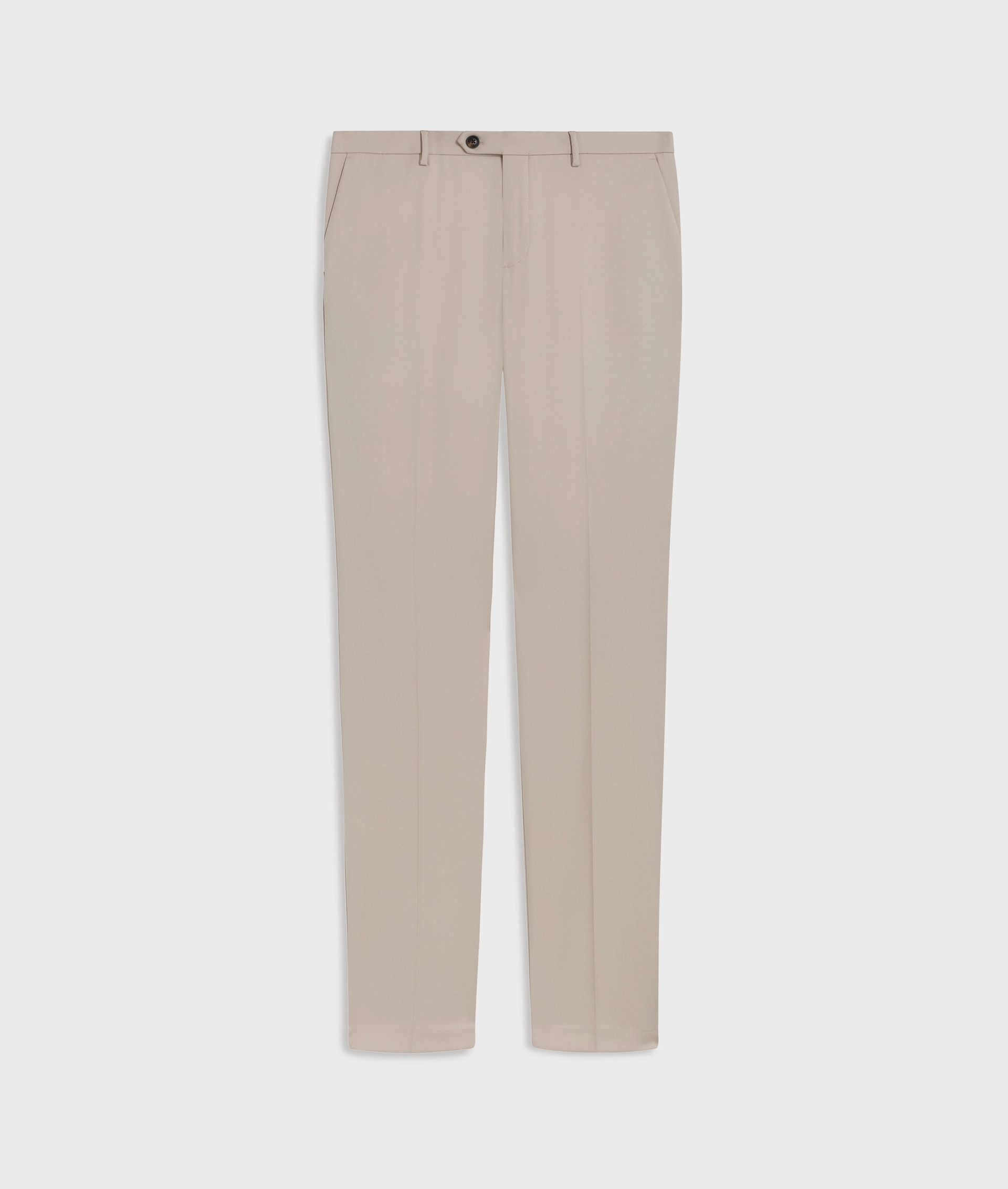 natural flat front chinos in cotton and elastane | Pal Zileri