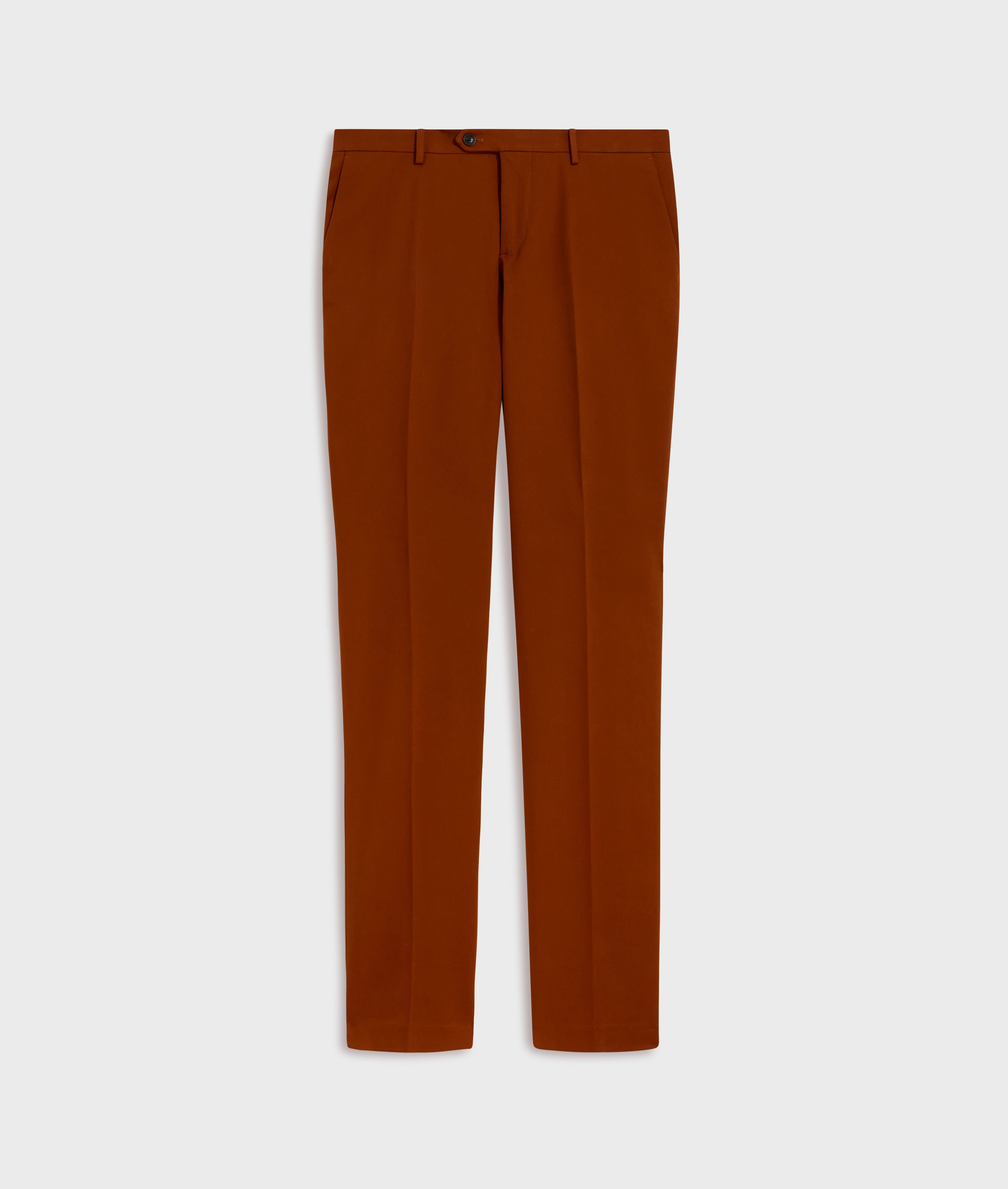 orange flat front chinos in cotton and elastane | Pal Zileri