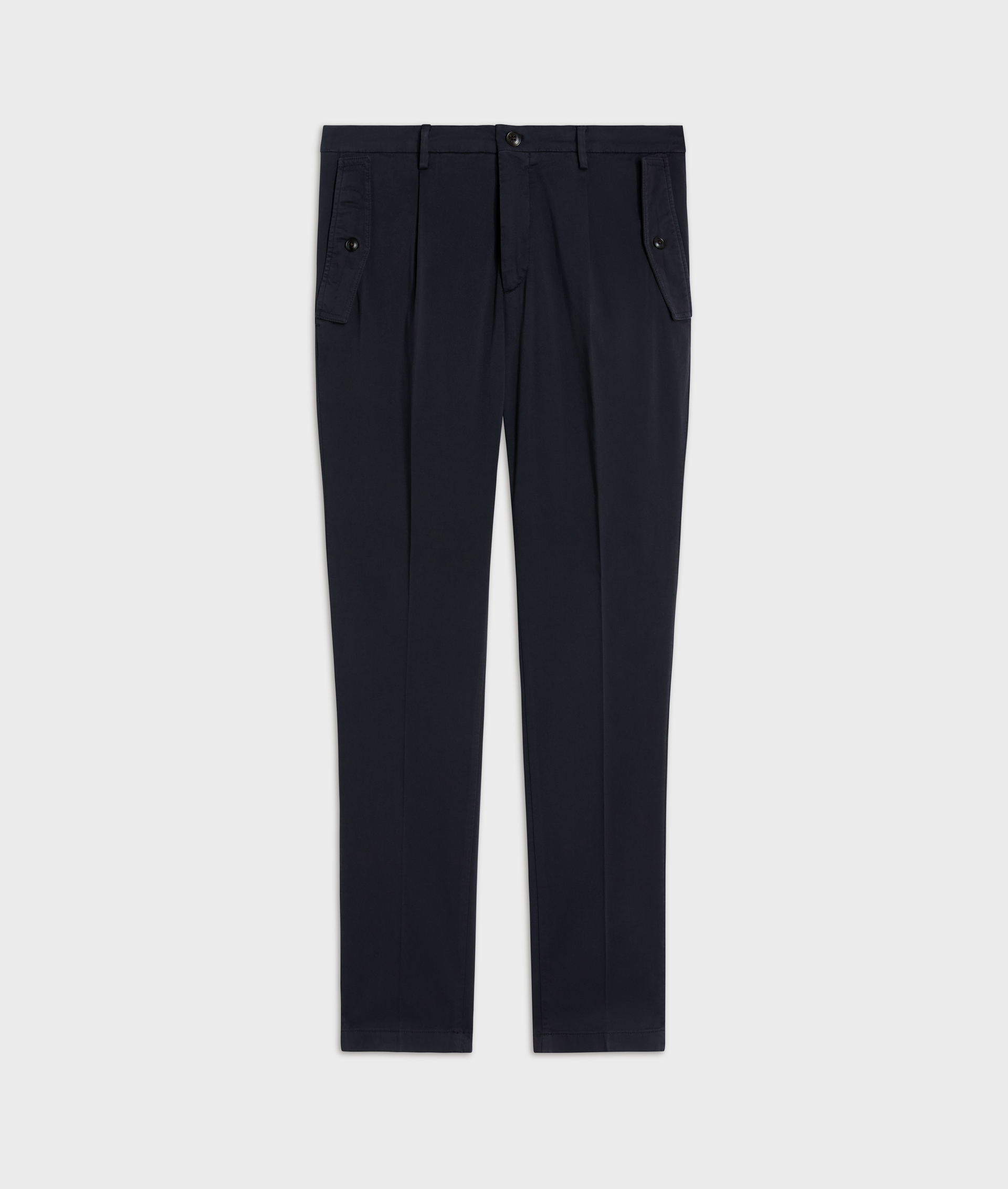 black chinos with flap pockets in solid coloured cotton and elastane fabric - Trousers - Pal Zileri | Official Website