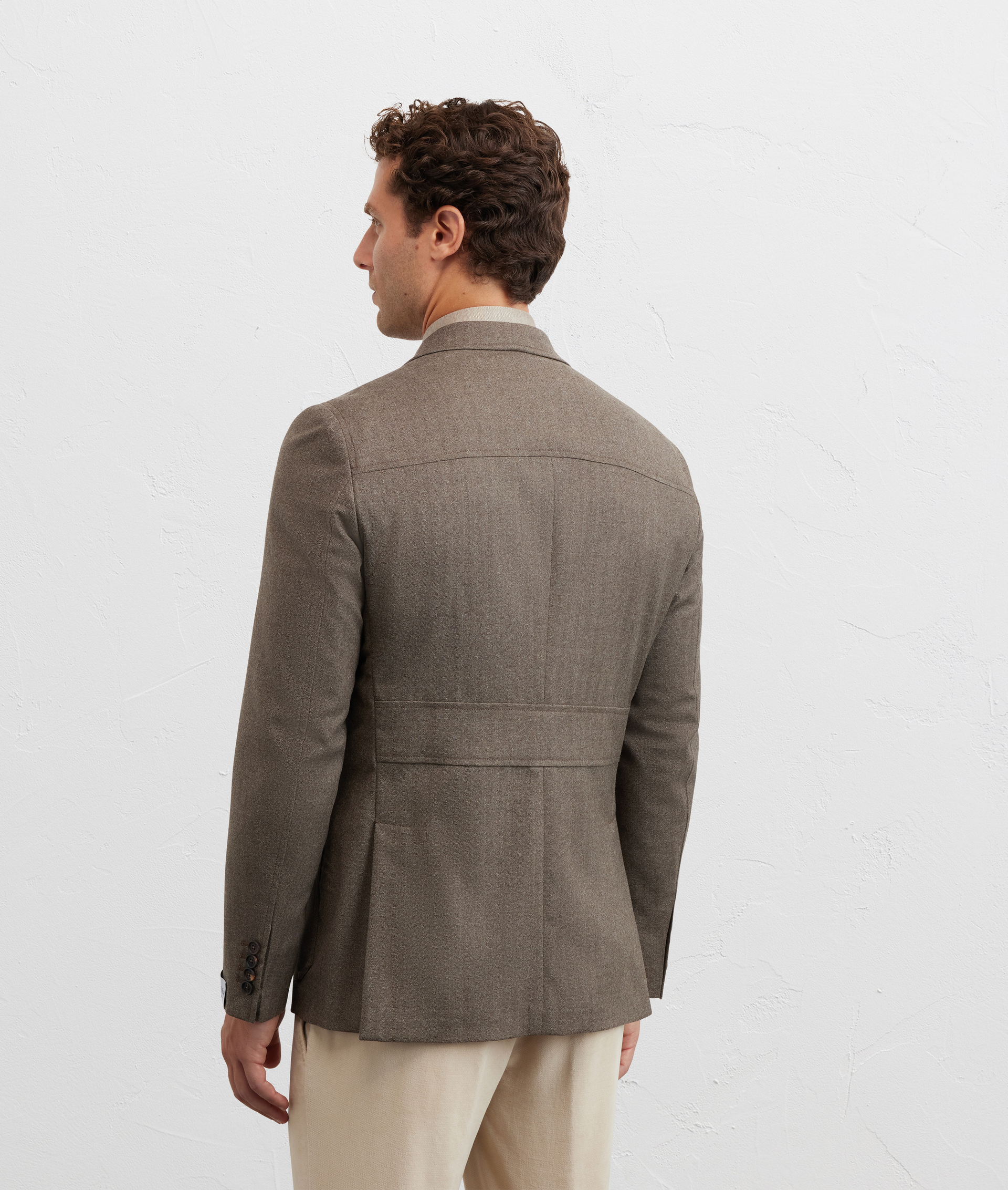 brown single breasted brera jacket unlined with peak lapels - Pal Zileri | Official Website