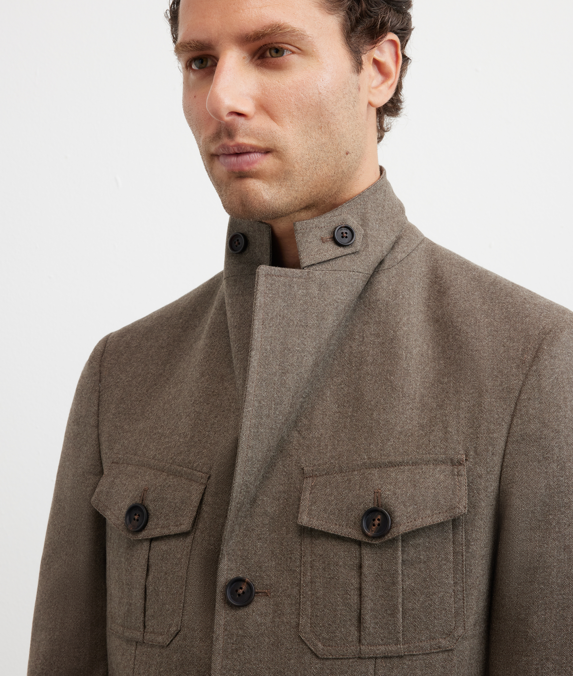 brown single breasted brera jacket unlined with peak lapels - Pal Zileri | Official Website