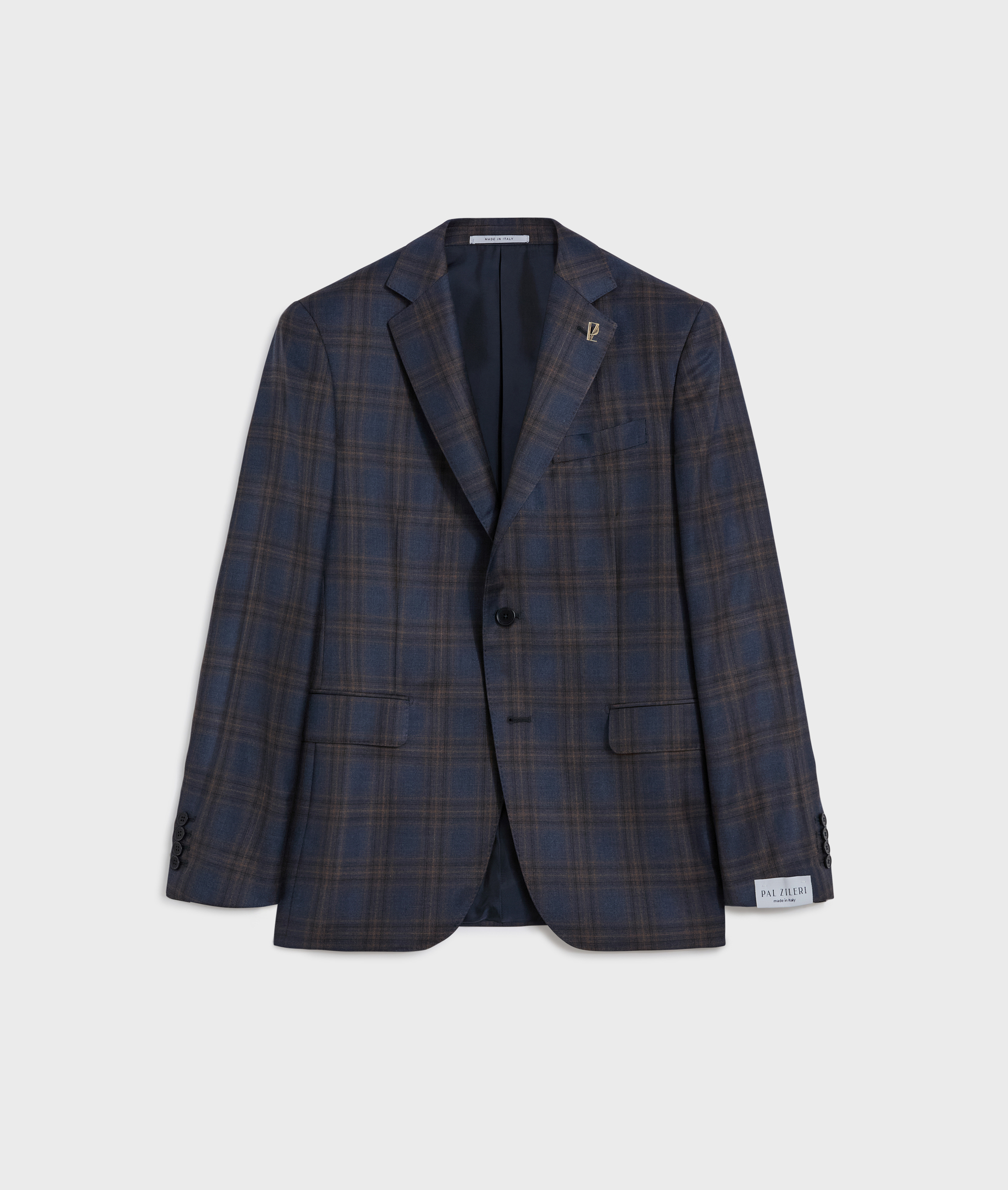 single breasted vicenza two button jacket in purple cotton | Pal Zileri