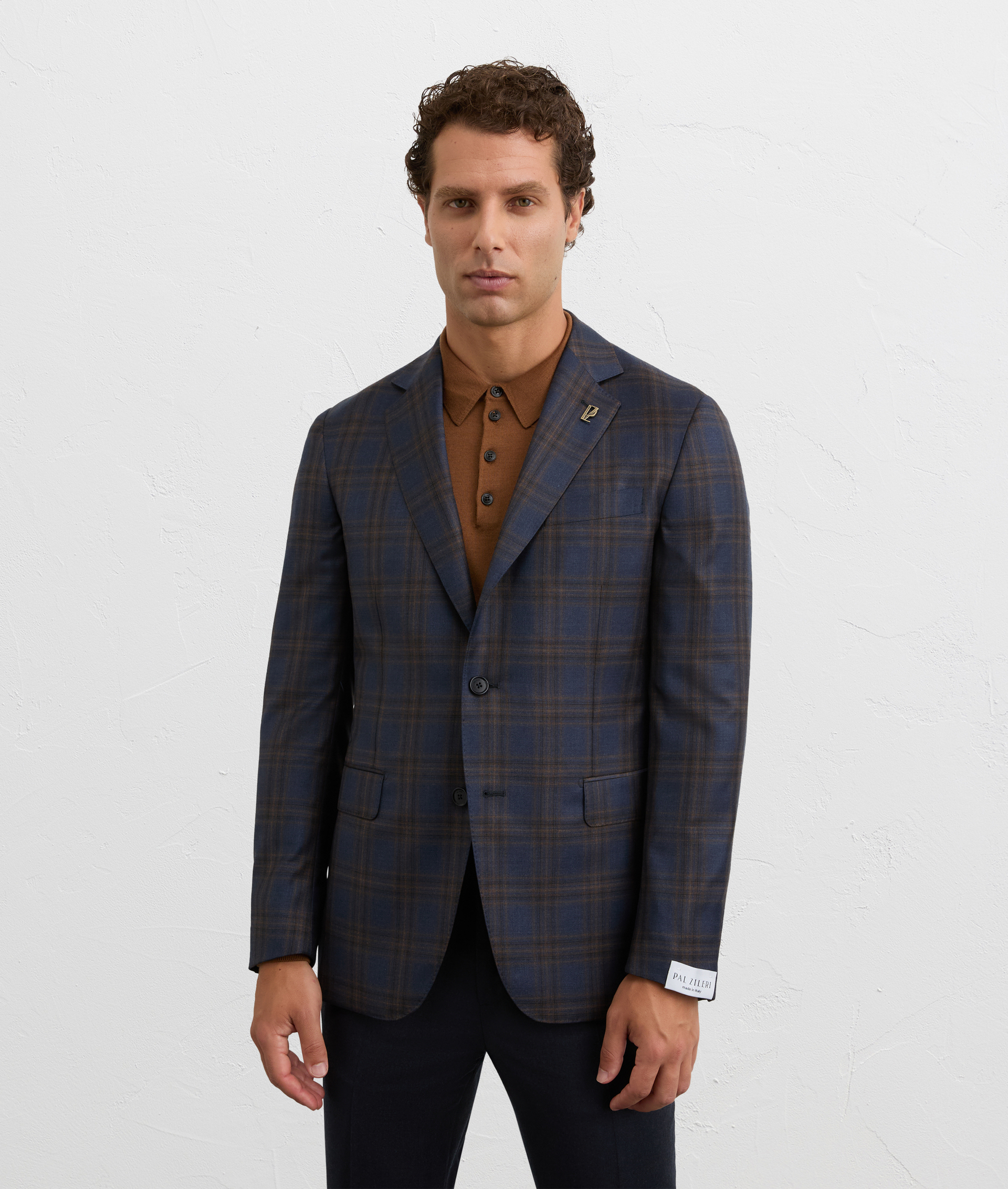 single breasted vicenza two button jacket in purple cotton | Pal Zileri