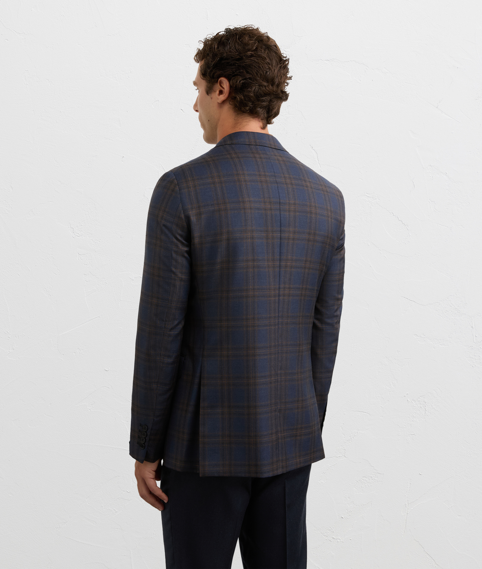 single breasted vicenza two button jacket in purple cotton | Pal Zileri