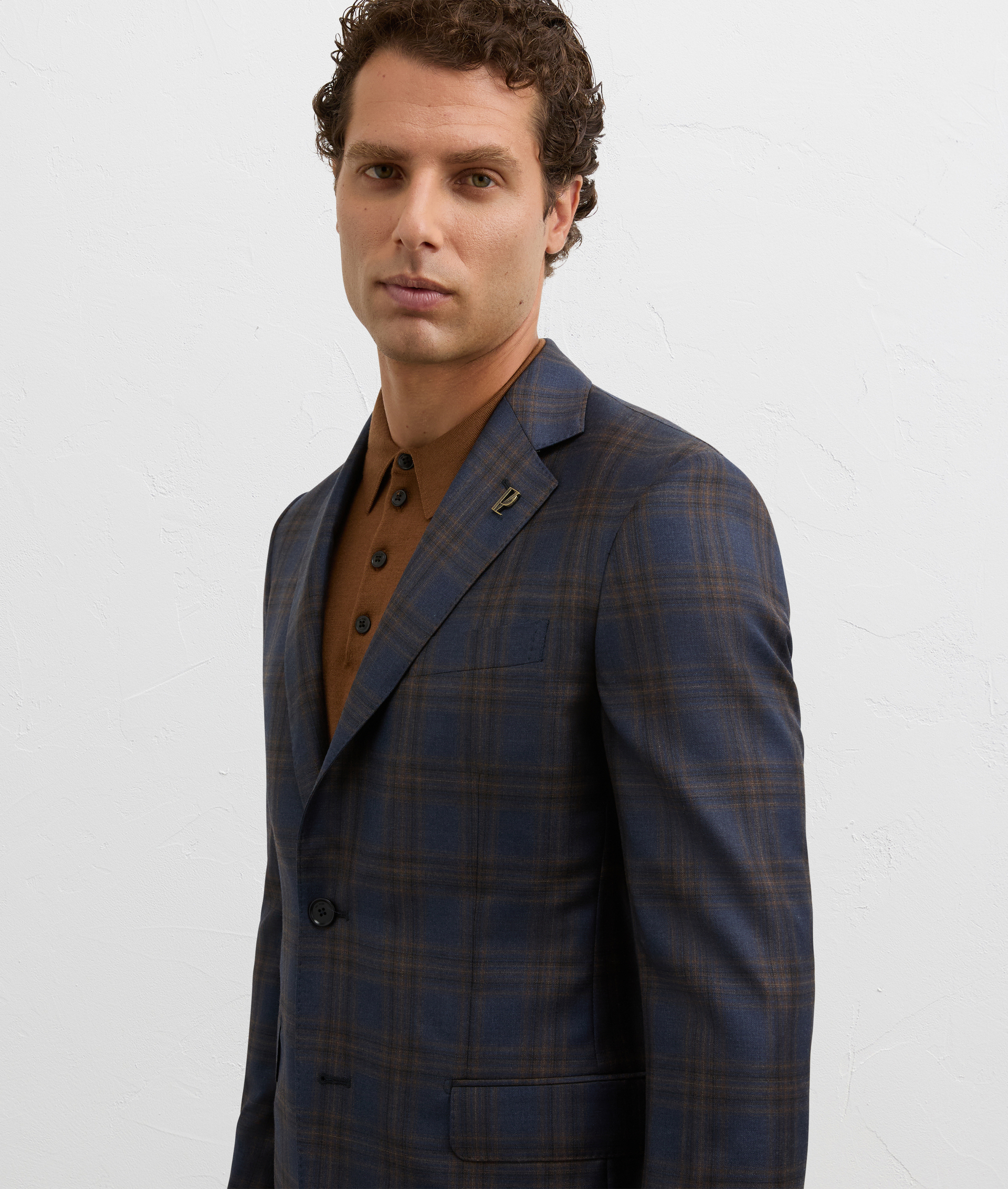 single breasted vicenza two button jacket in purple cotton | Pal Zileri