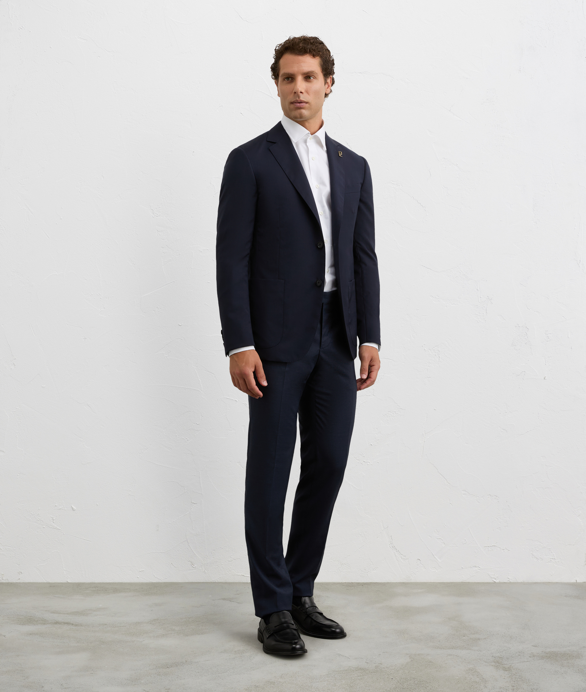 key line blue jacket lined with classic lapel in pure wool | Pal Zileri
