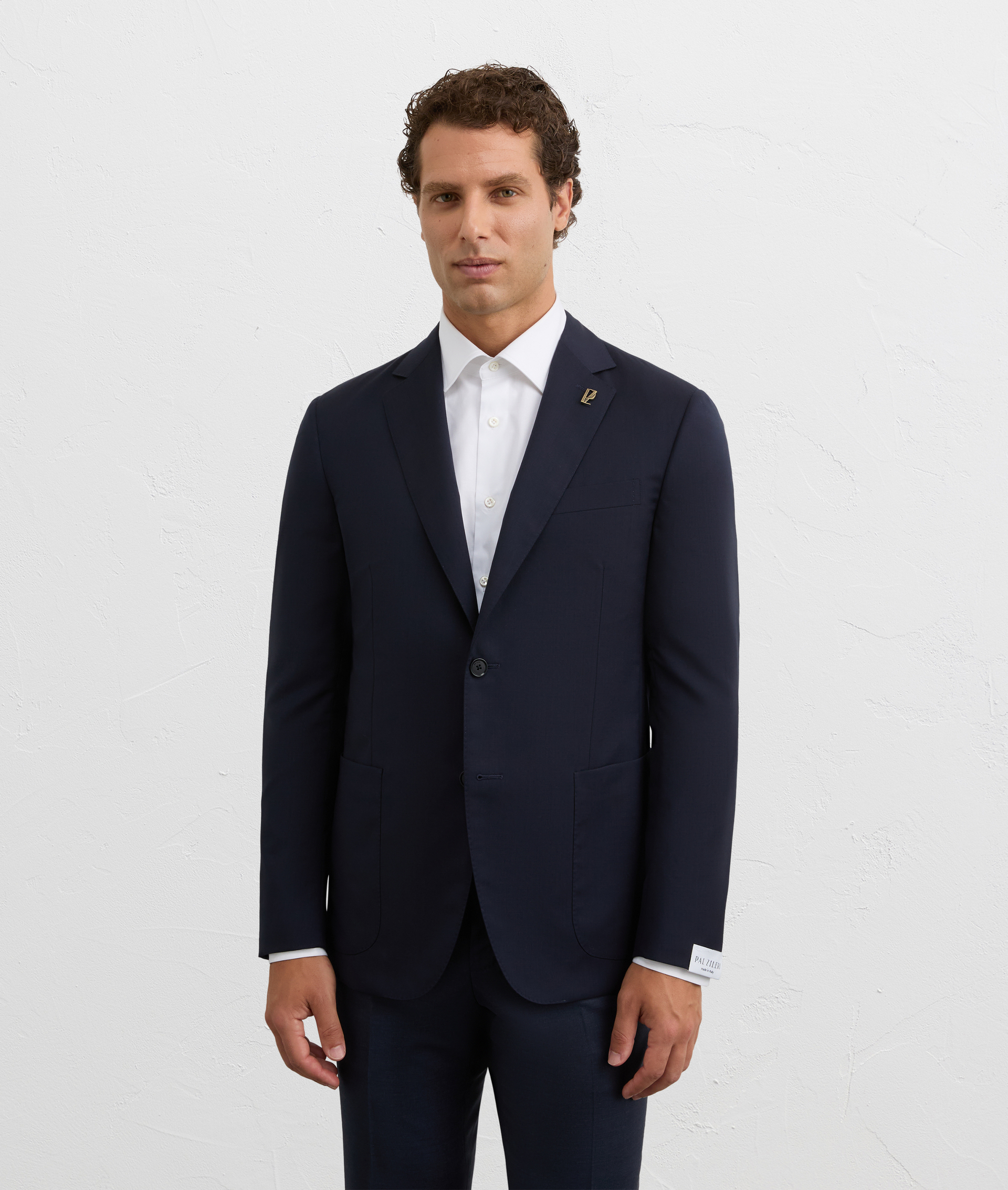 key line blue jacket lined with classic lapel in pure wool | Pal Zileri