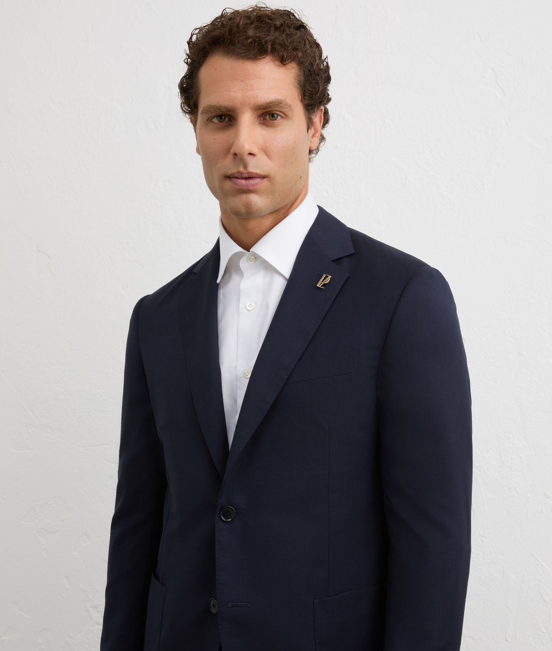 key line blue jacket lined with classic lapel in pure wool | Pal Zileri