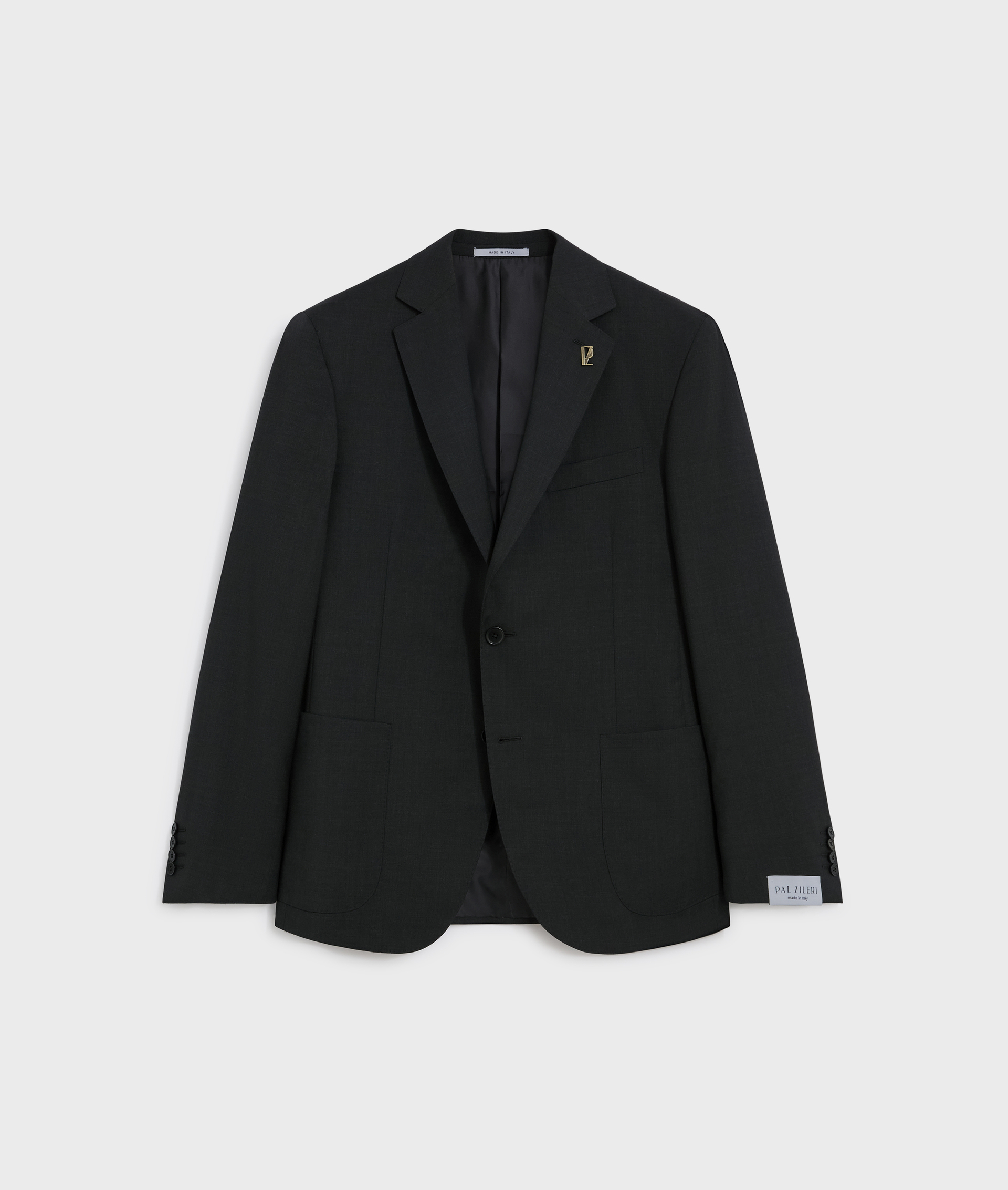 key line grey jacket lined with classic lapel in pure wool | Pal Zileri