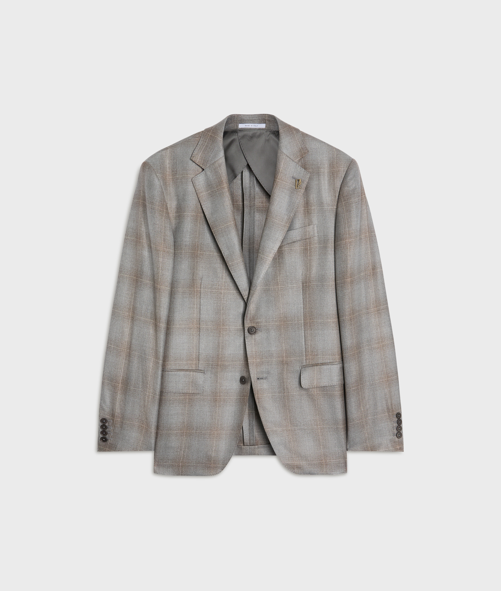 jacket vicenza single breasted half lined in silk and cashmere light grey - Suits and Blazers - Pal Zileri | Official Website