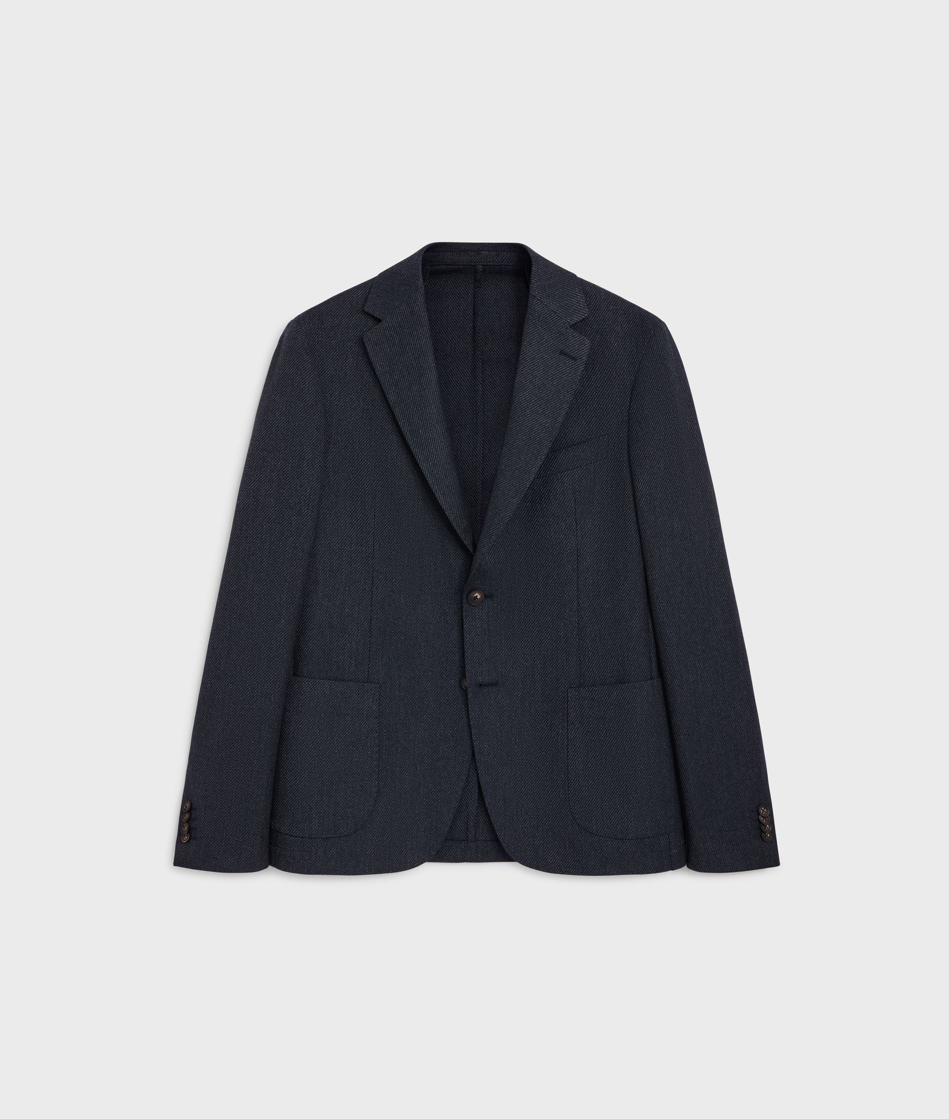 navy blue casual jacket with applied pockets in cavalry effect fabric - Pal Zileri | Official Website