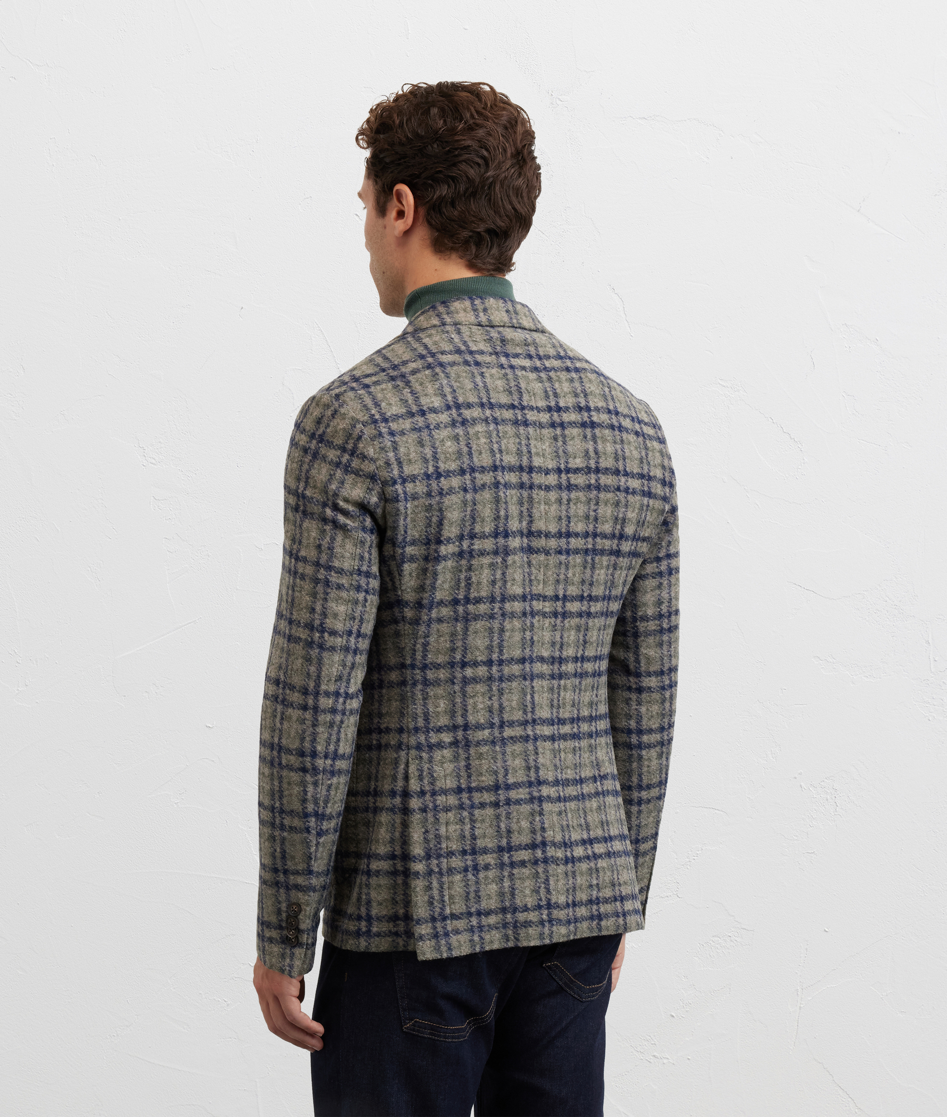 unlined jacket with light brown herringbone pattern - Pal Zileri | Official Website