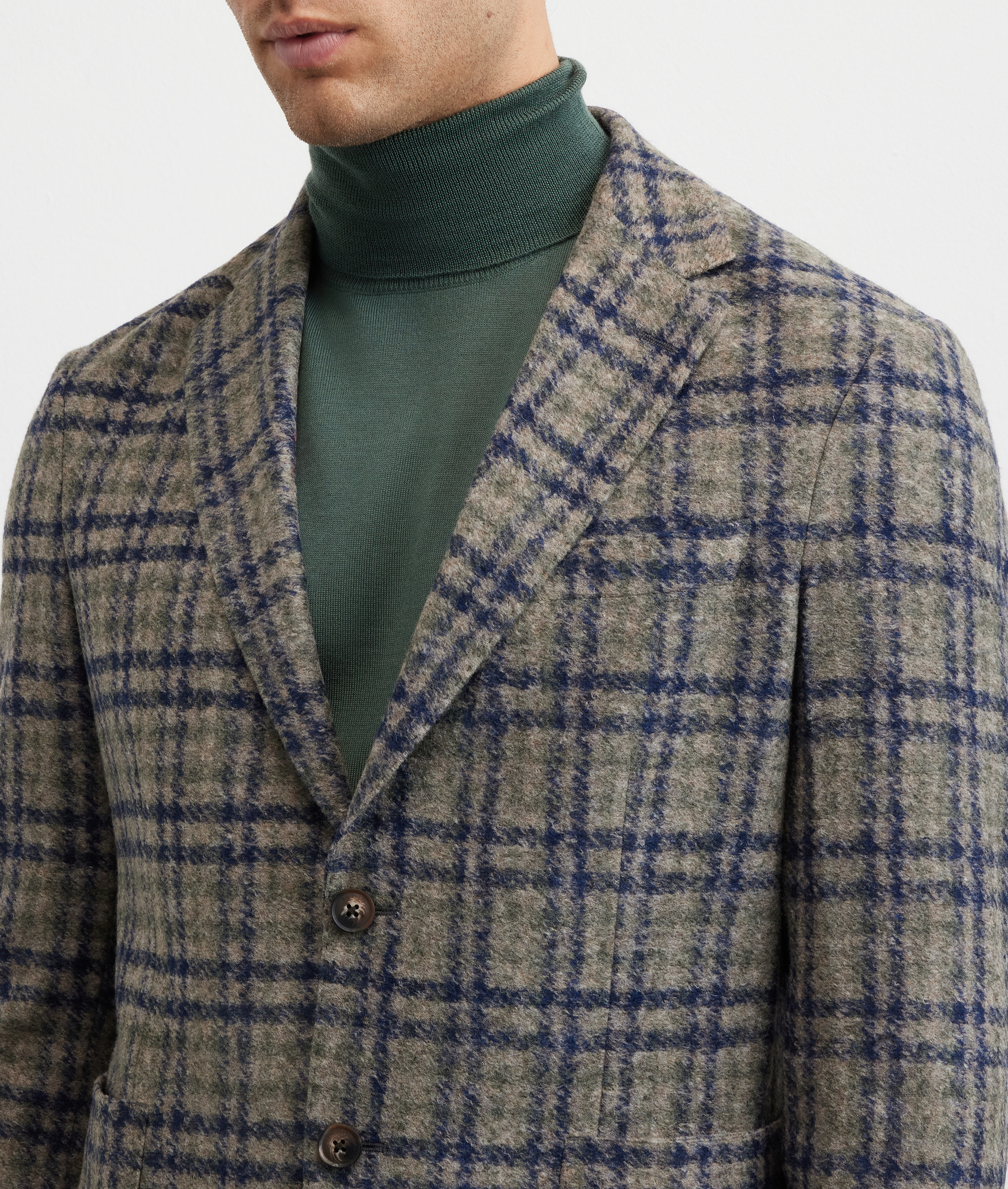 unlined jacket with light brown herringbone pattern - Pal Zileri | Official Website