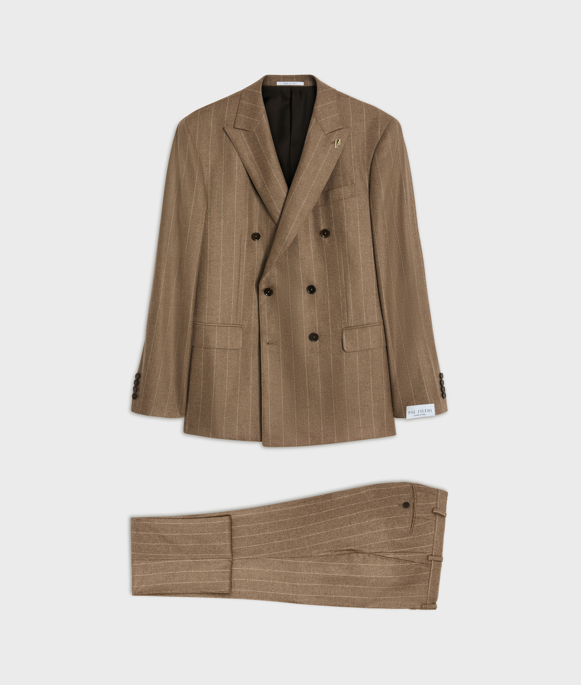 abito due pezzi vicenza in puro cashmere marrone chiaro - Abiti e Giacche - Pal Zileri | Official Website