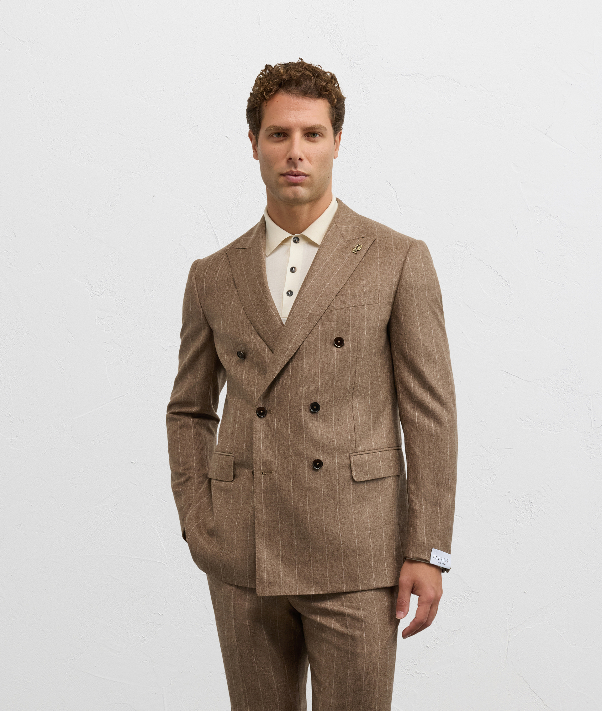 abito due pezzi vicenza in puro cashmere marrone chiaro - Pal Zileri | Official Website