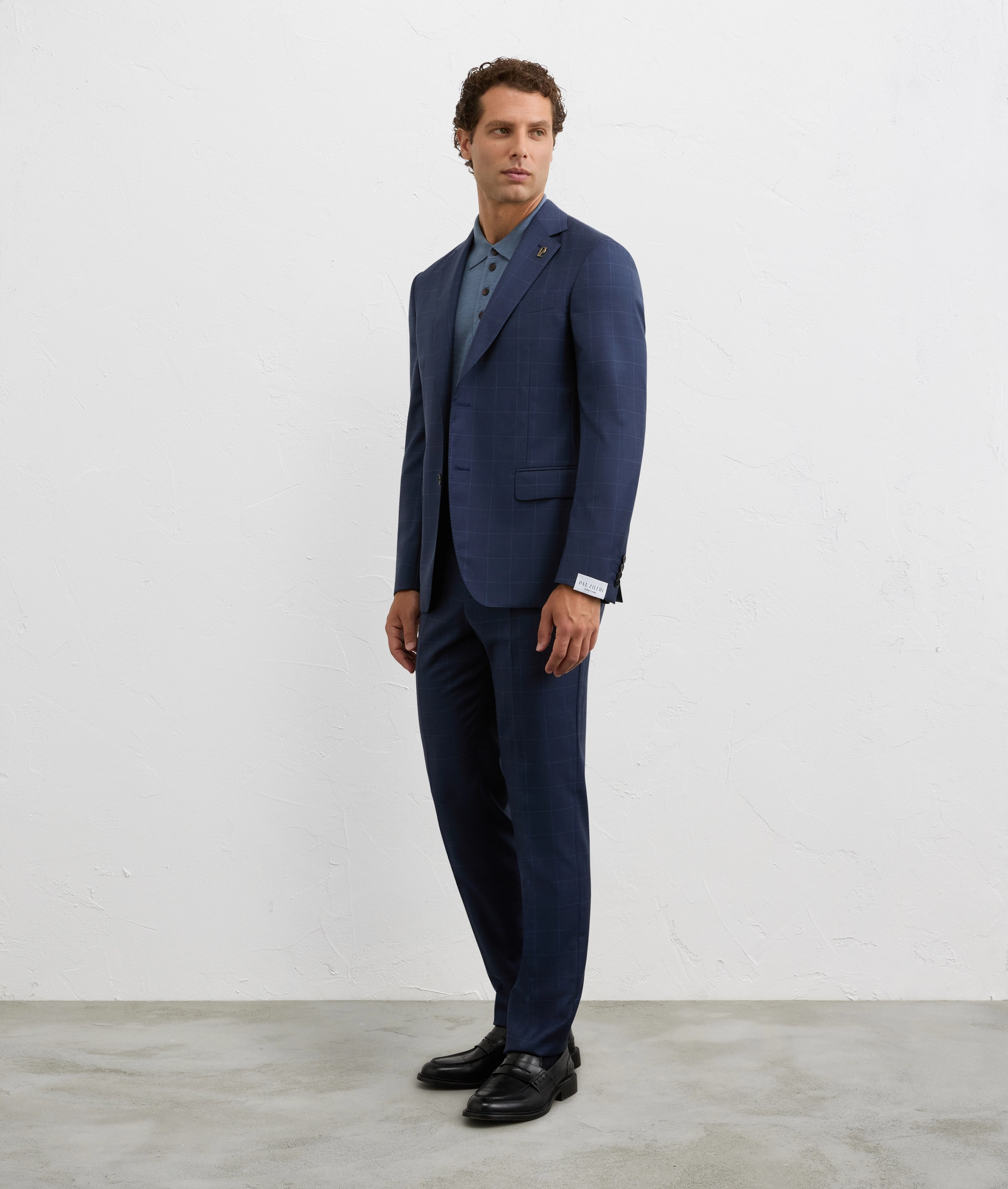 two piece blue suit key line in wool | Pal Zileri