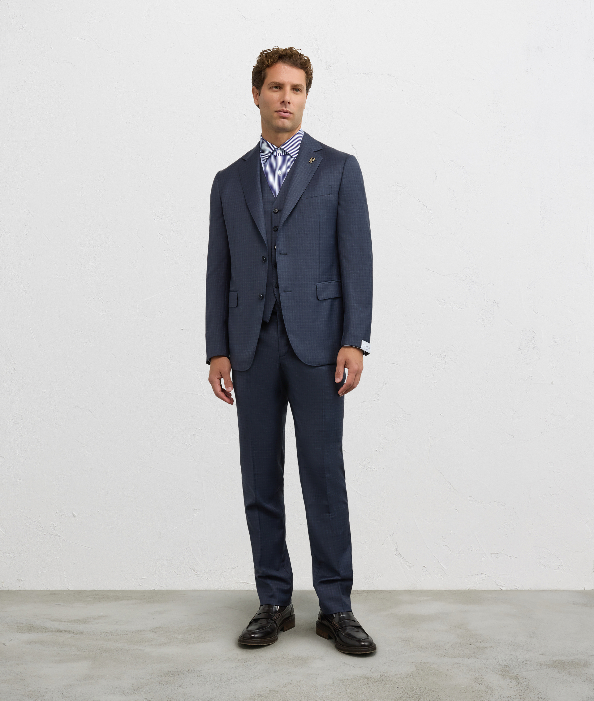 abito vicenza tre pezzi blu navy in lana ed elastane - Abiti e Giacche - Pal Zileri | Official Website