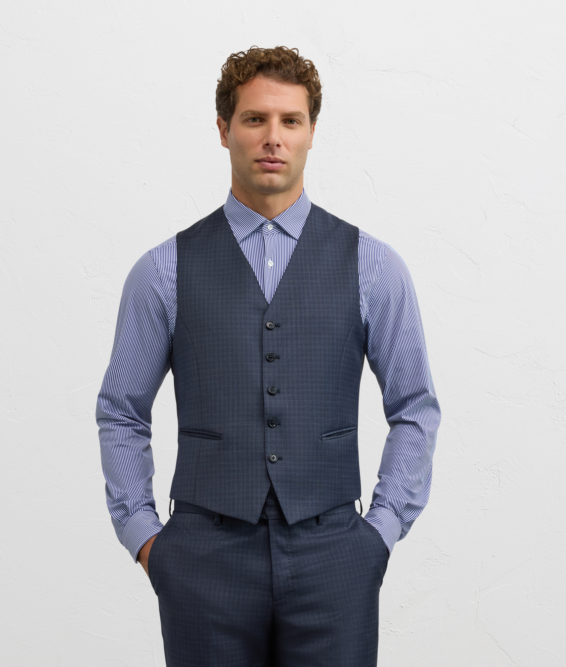 abito vicenza tre pezzi blu navy in lana ed elastane - Pal Zileri | Official Website