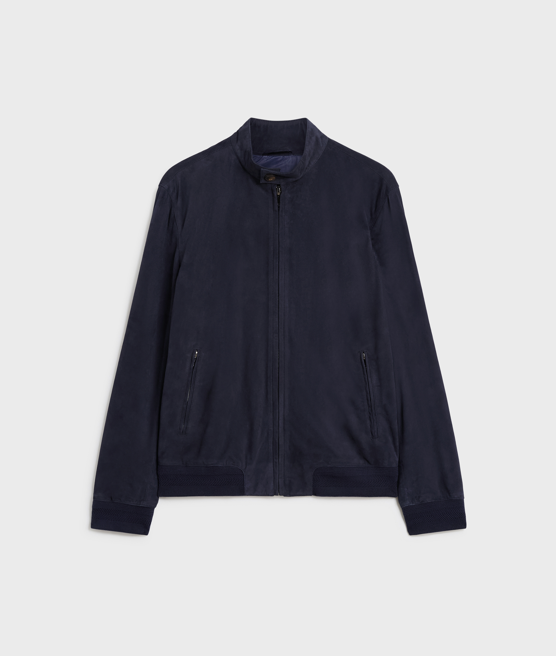 blouson interamente foderato in pura pelle di capra blu navy - Capispalla - Pal Zileri | Official Website
