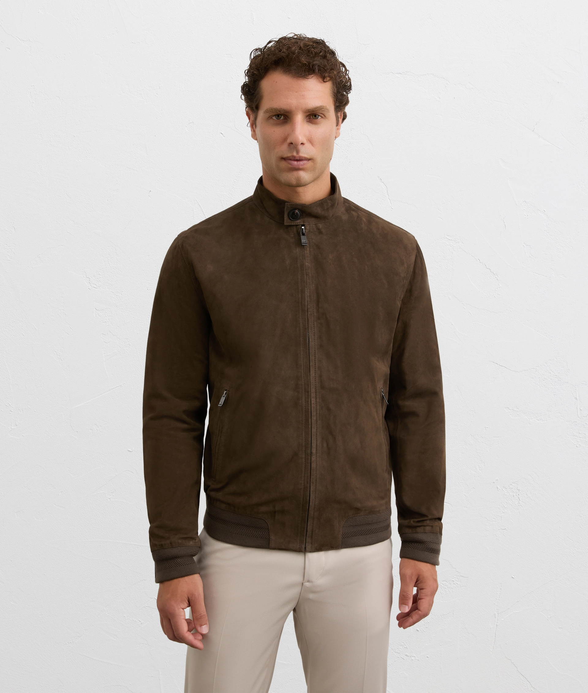 blouson fully lined in pure green goat leather | Pal Zileri