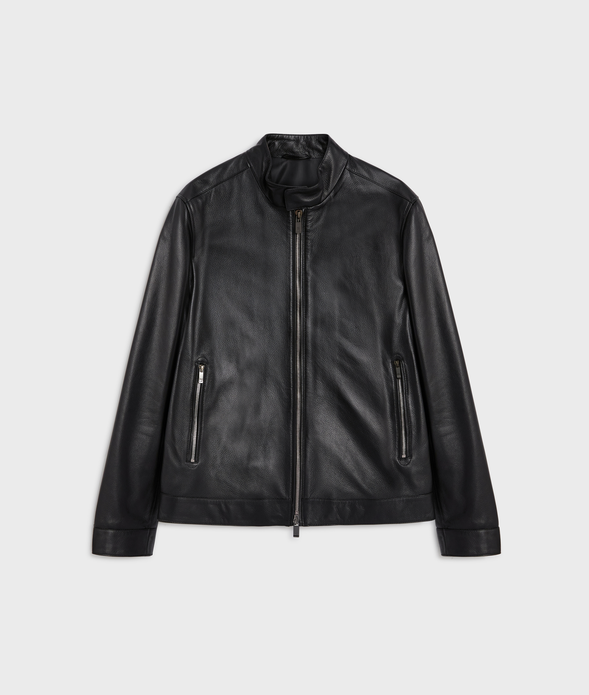 giacca biker in pelle di agnello nera - Capispalla - Pal Zileri | Official Website