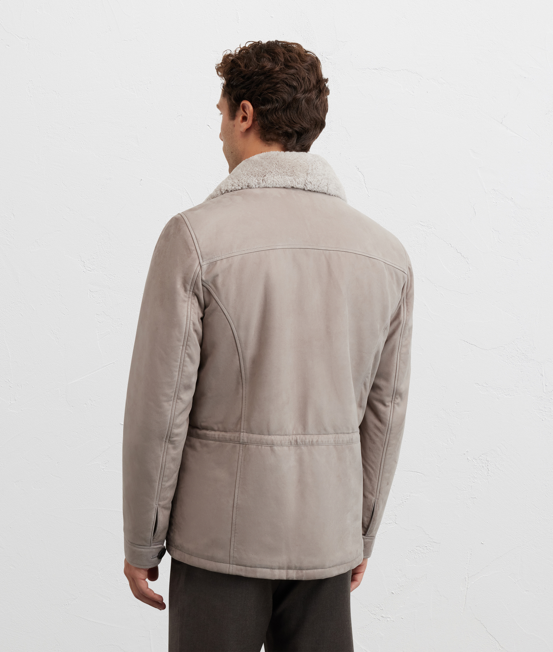 field jacket four applied button pockets in natural lambskin leather - Pal Zileri | Official Website