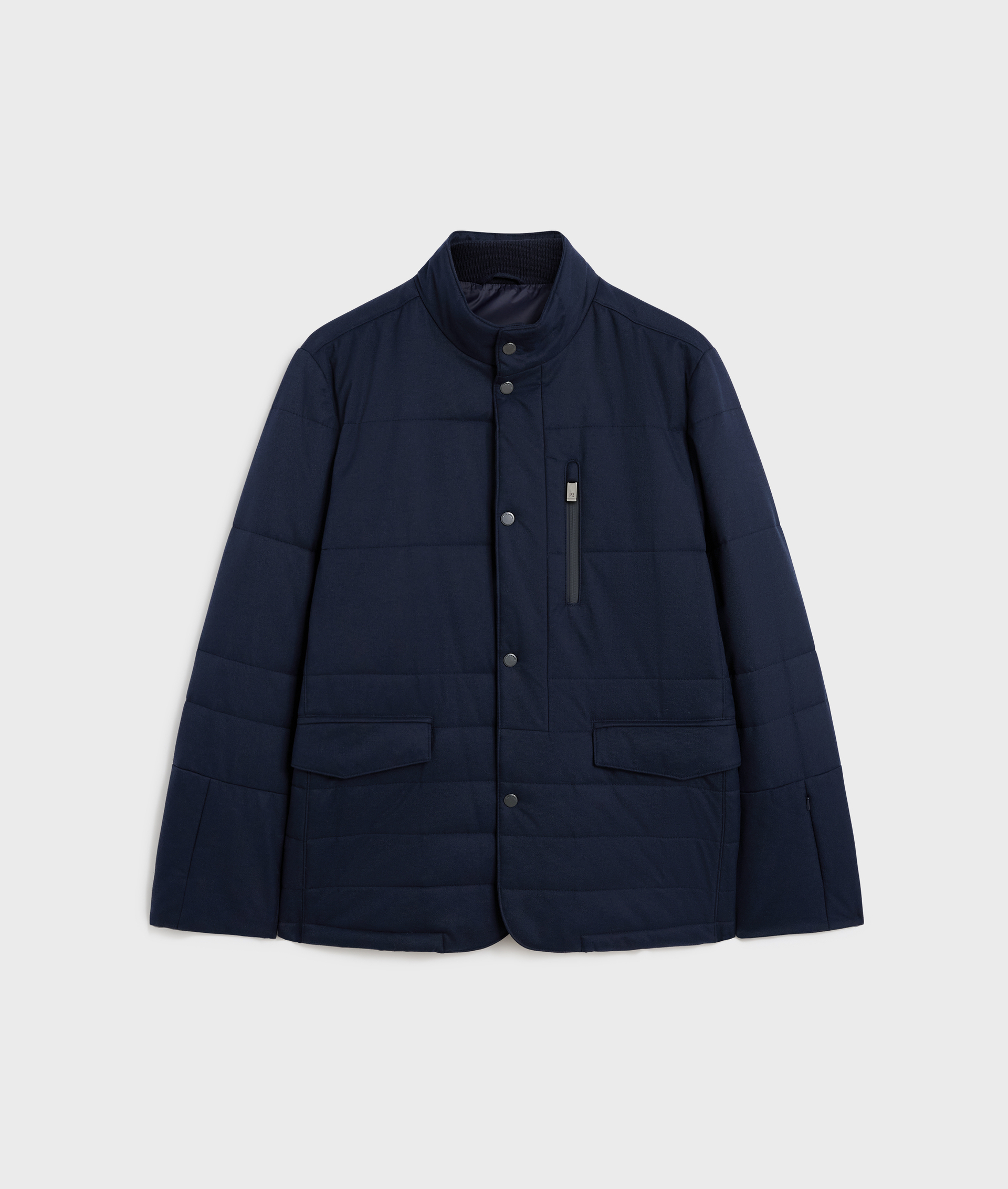 giacca scooter in poliestere con collo stand up blu navy - Capispalla - Pal Zileri | Official Website
