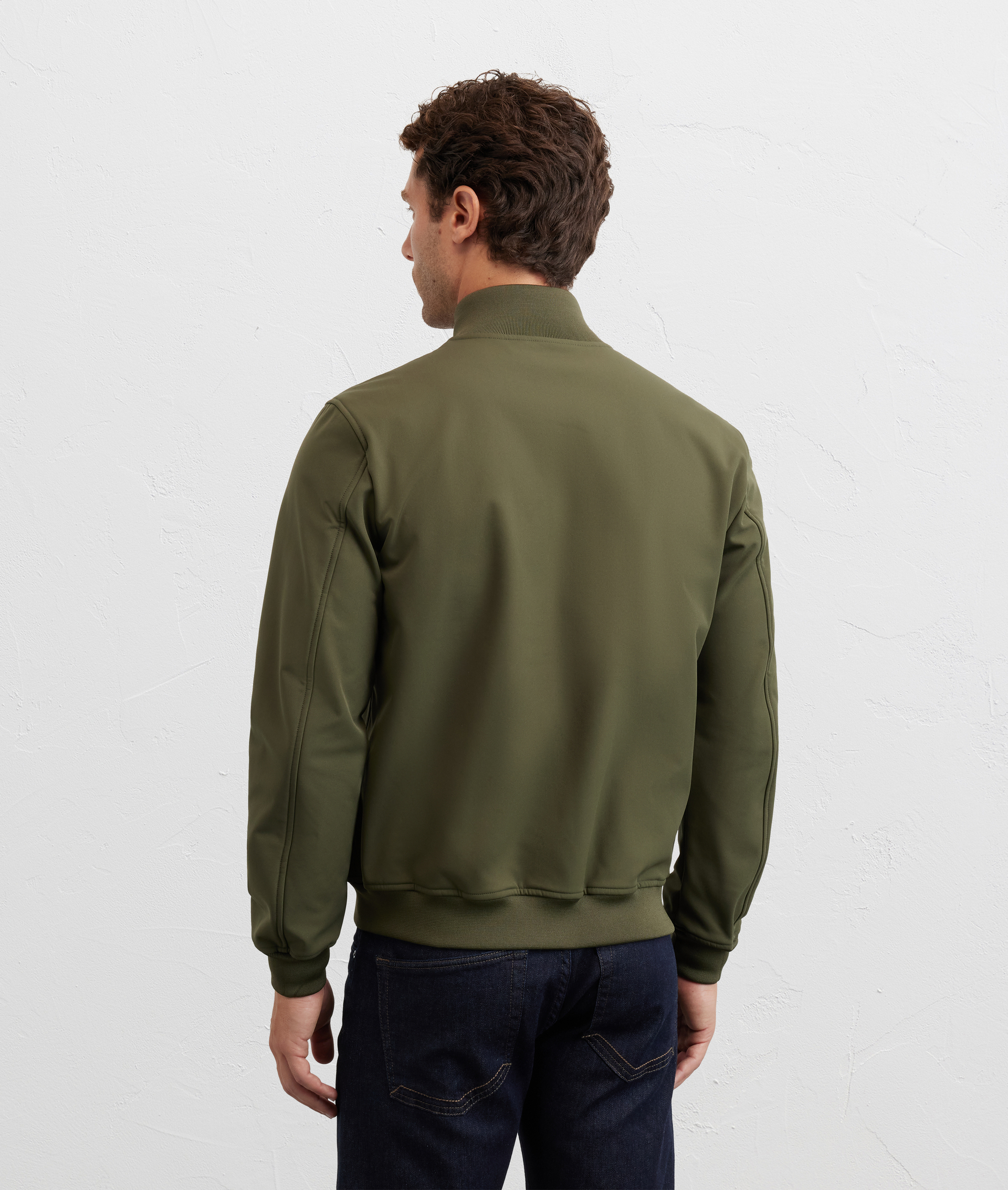 giacca sfoderata due tasche laterali con zip in poliestere verde - Pal Zileri | Official Website