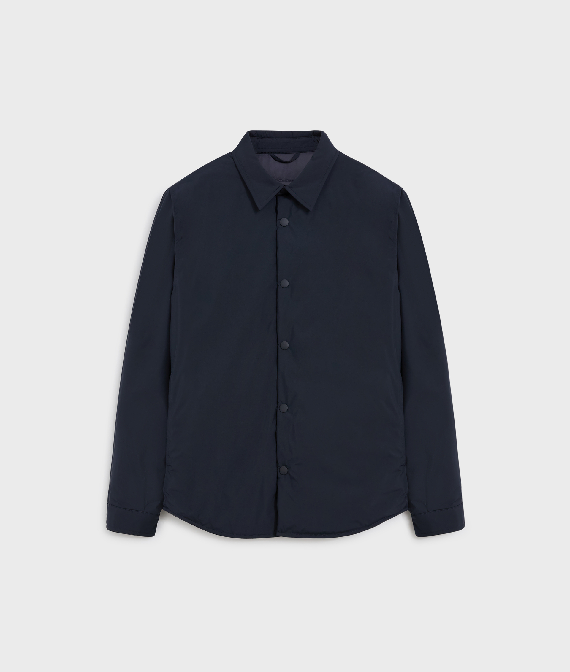 water repellent navy blue shirt with light polyester padding | Pal Zileri