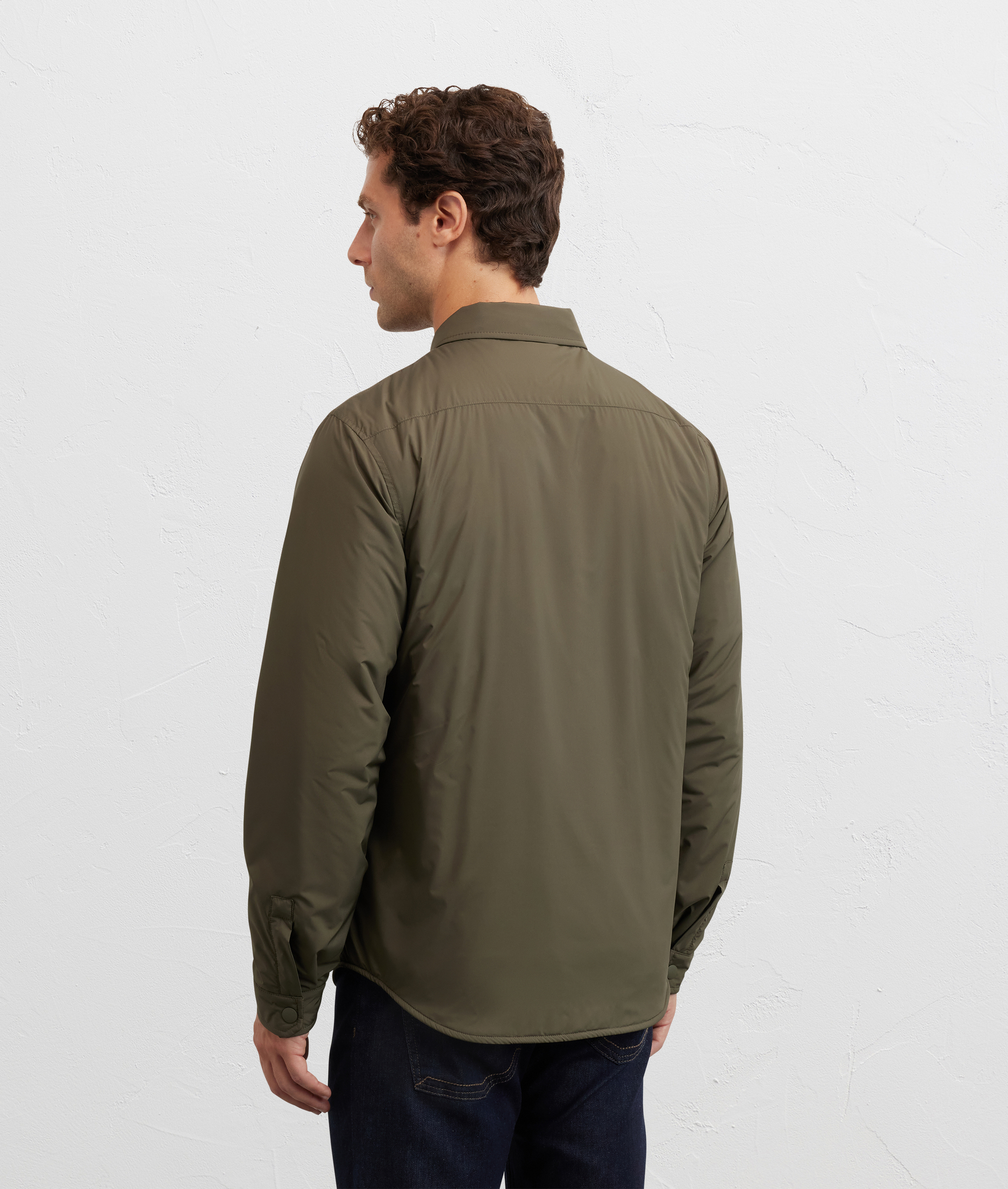 giacca sfoderata due tasche laterali con zip in poliestere verde - Pal Zileri | Official Website