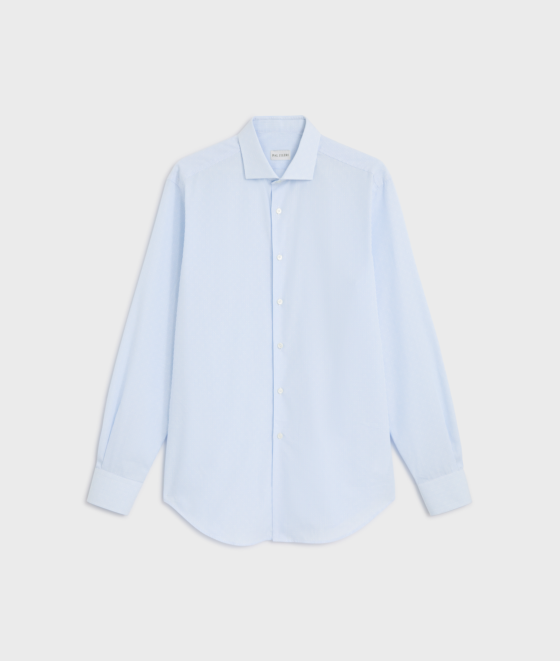 light blue shirt with french collar regular fit in cotton - Shirts - Pal Zileri | Official Website
