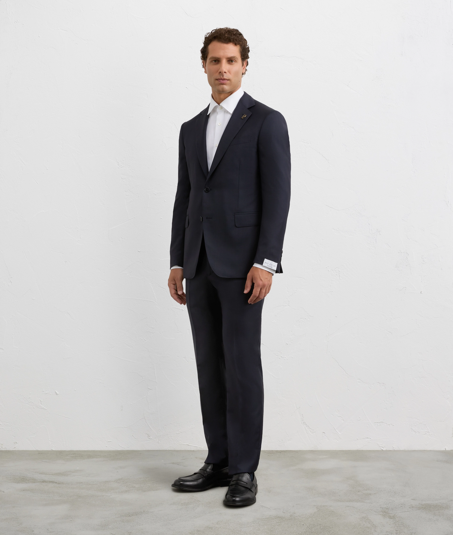 white cotton twill shirt with torino collar and classic cuff | Pal Zileri