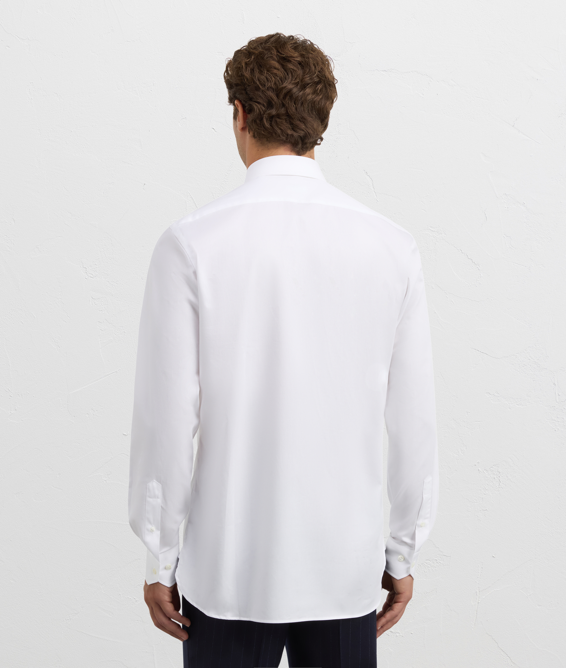 white shirt with milano collar regular fit in cotton | Pal Zileri