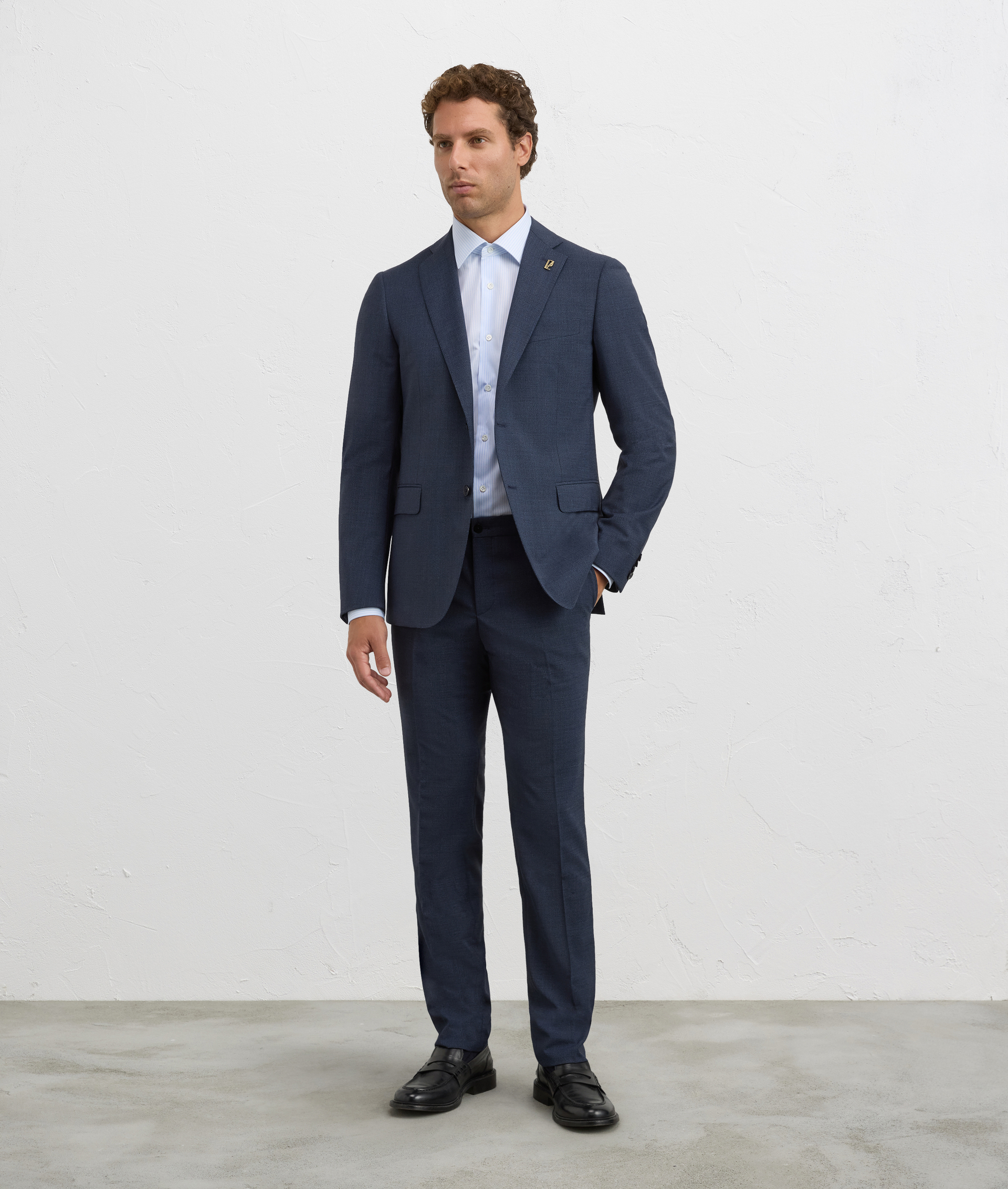 light blue milano collar regular fit shirt in cotton - Shirts - Pal Zileri | Official Website