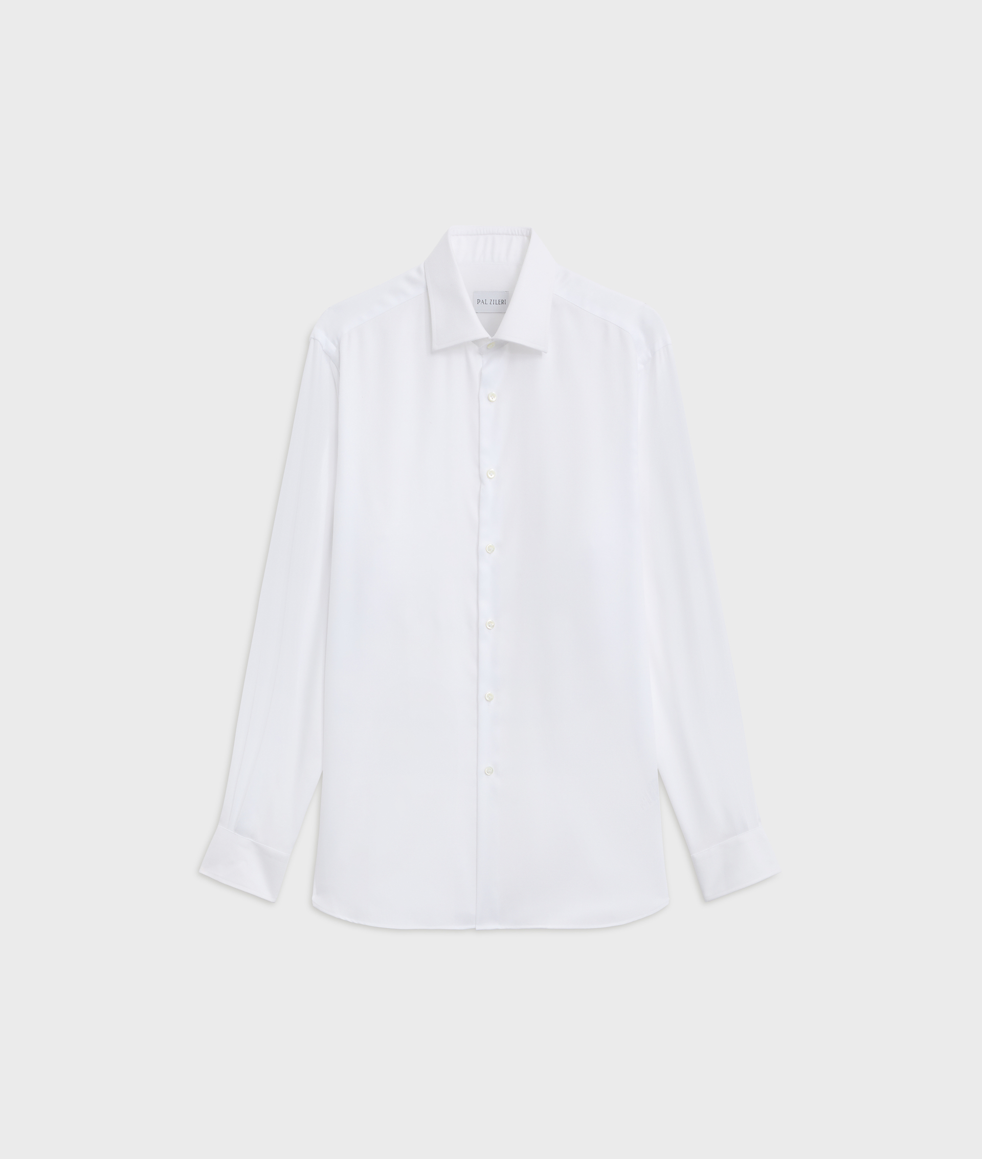 white shirt milano collar regular fit in cotton and elastolefin | Pal Zileri