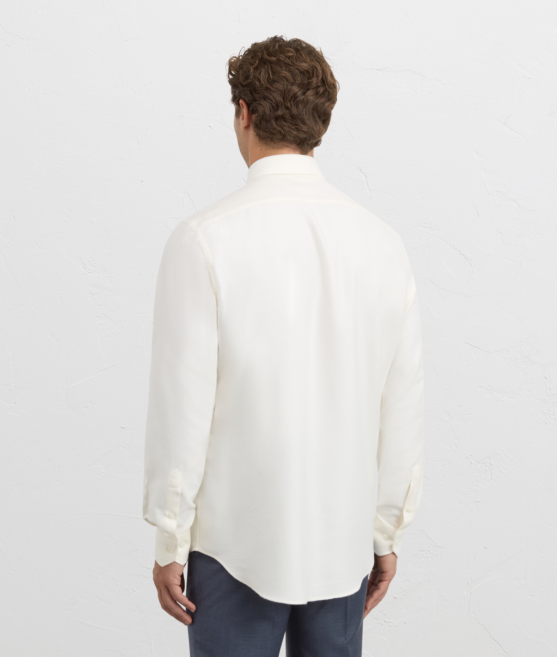shirt milano collar regular fit in cotton and modal white | Pal Zileri