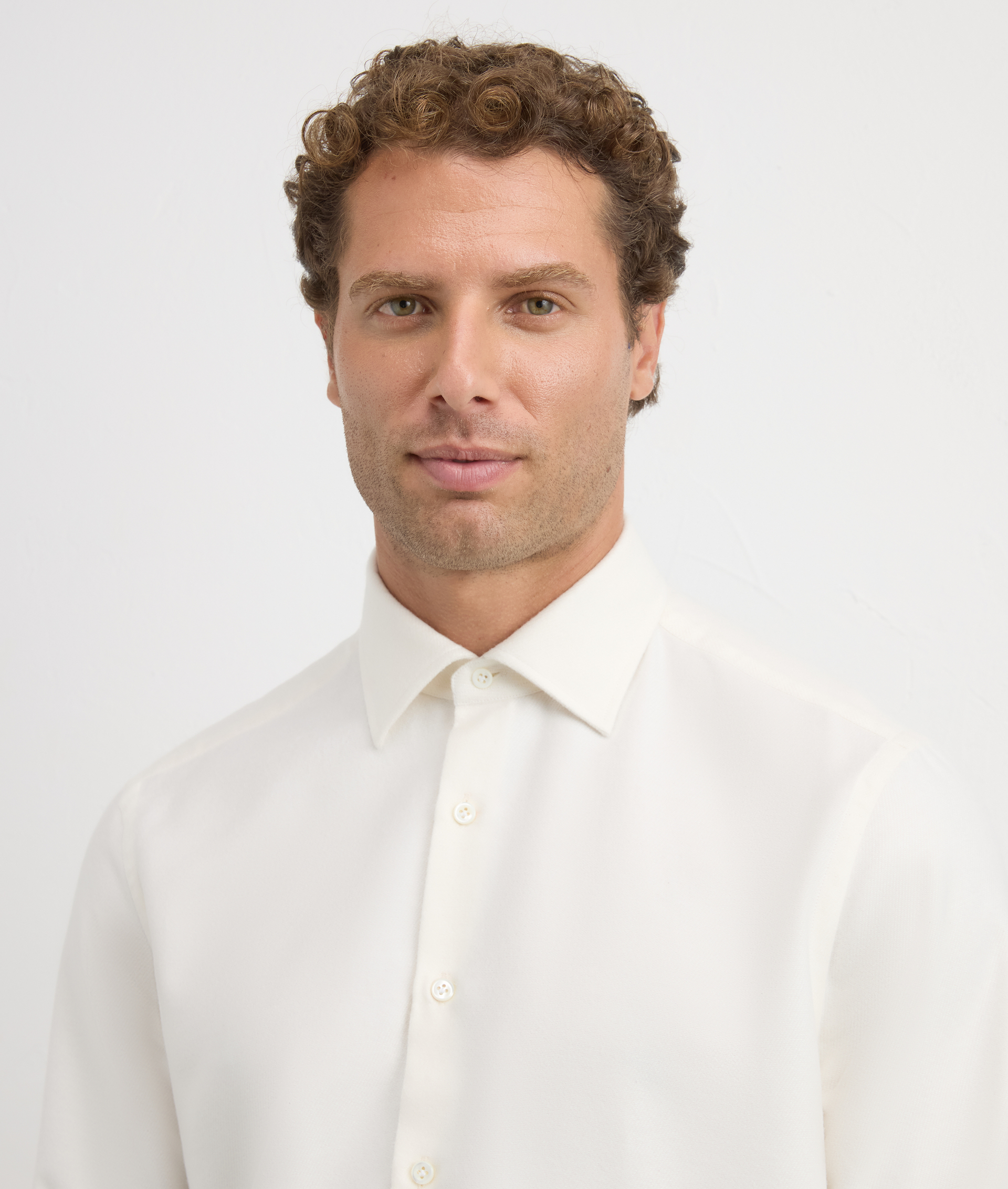 shirt milano collar regular fit in cotton and modal white | Pal Zileri