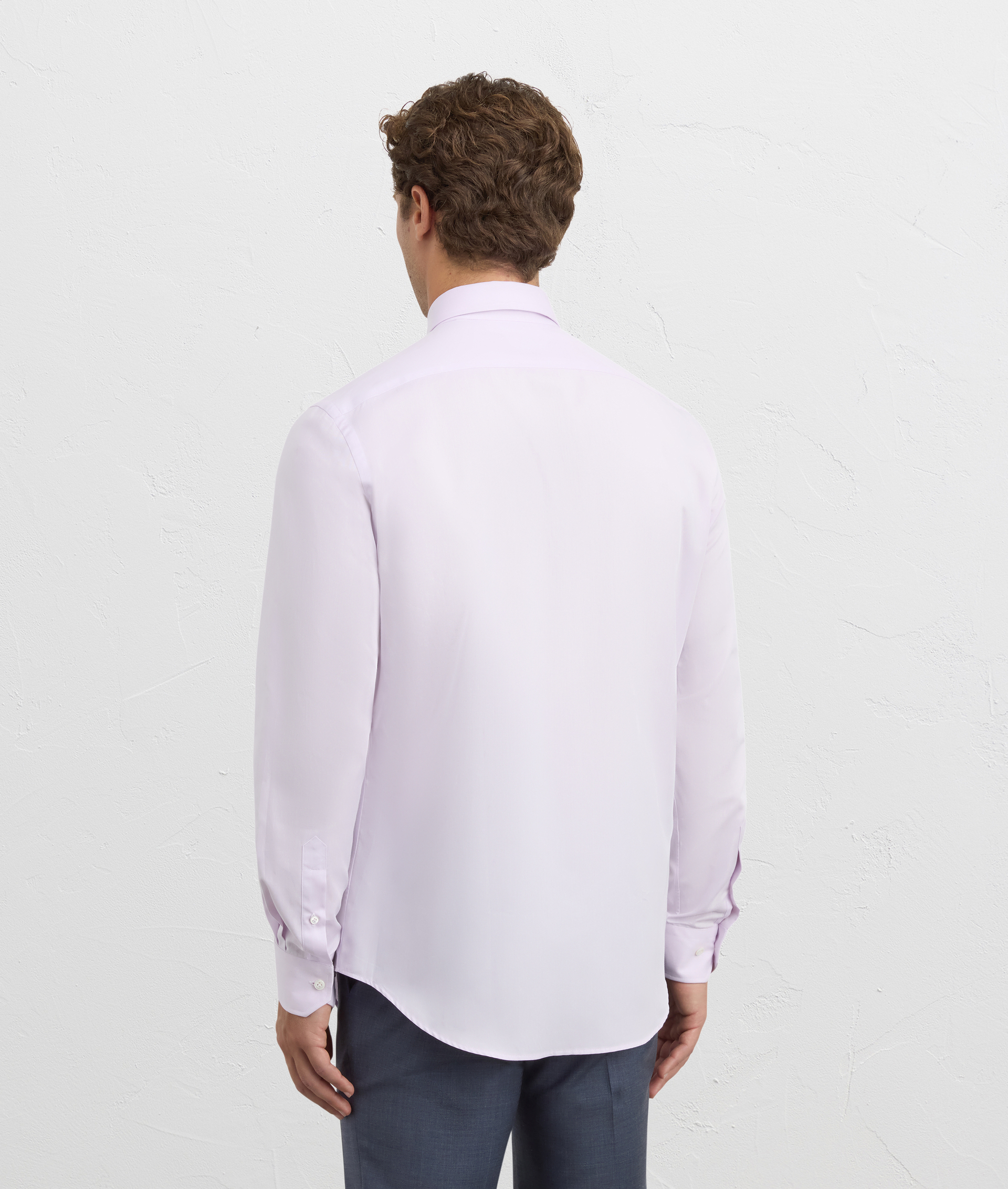 shirt milano collar regular fit in pink cotton twill | Pal Zileri