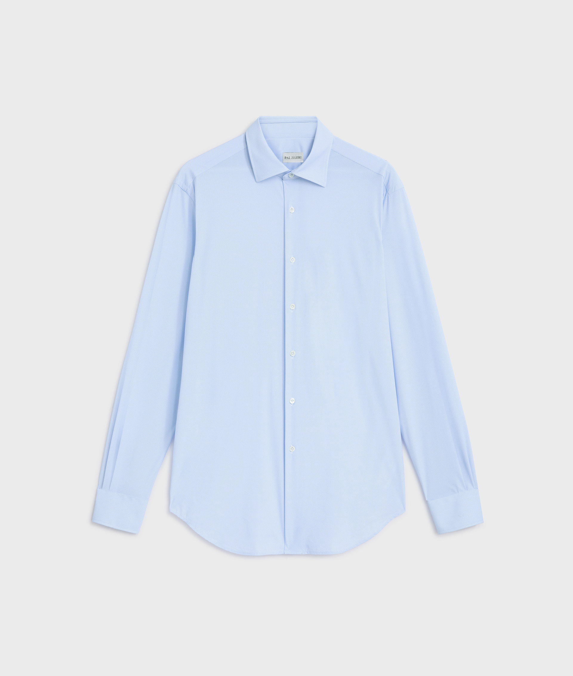 camicia collo milano regular fit in elastane e nylon azzurro - Camicie - Pal Zileri | Official Website