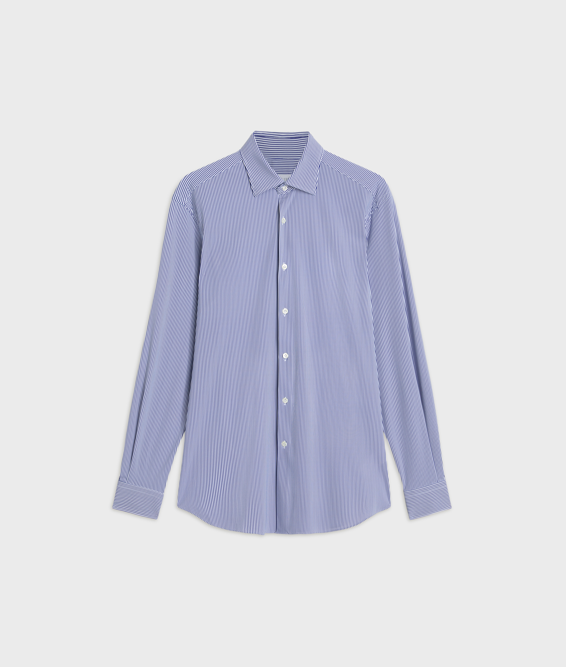 shirt milano collar regular fit in nylon and elastane blue - Shirts - Pal Zileri | Official Website