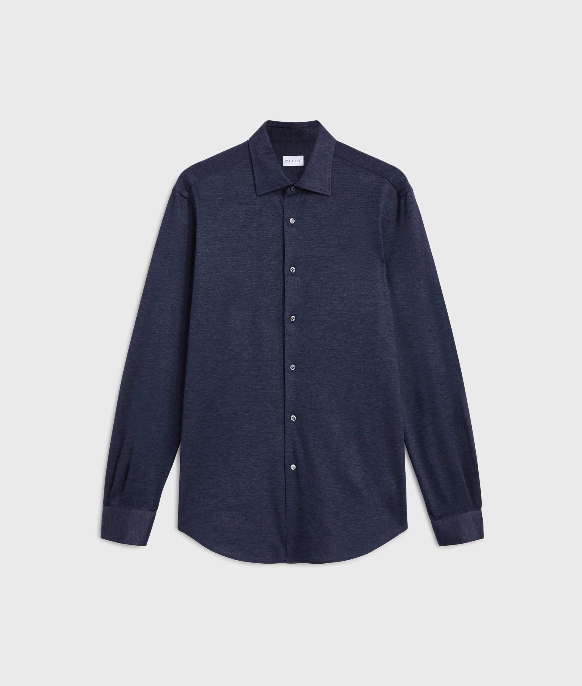 shirt milano collar regular fit in cotton and lyocell navy blue - Shirts - Pal Zileri | Official Website