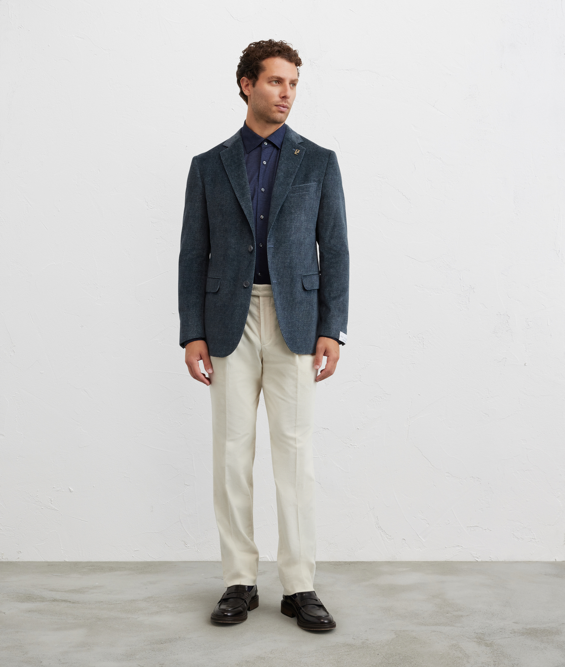shirt milano collar regular fit in cotton and lyocell navy blue - Shirts - Pal Zileri | Official Website