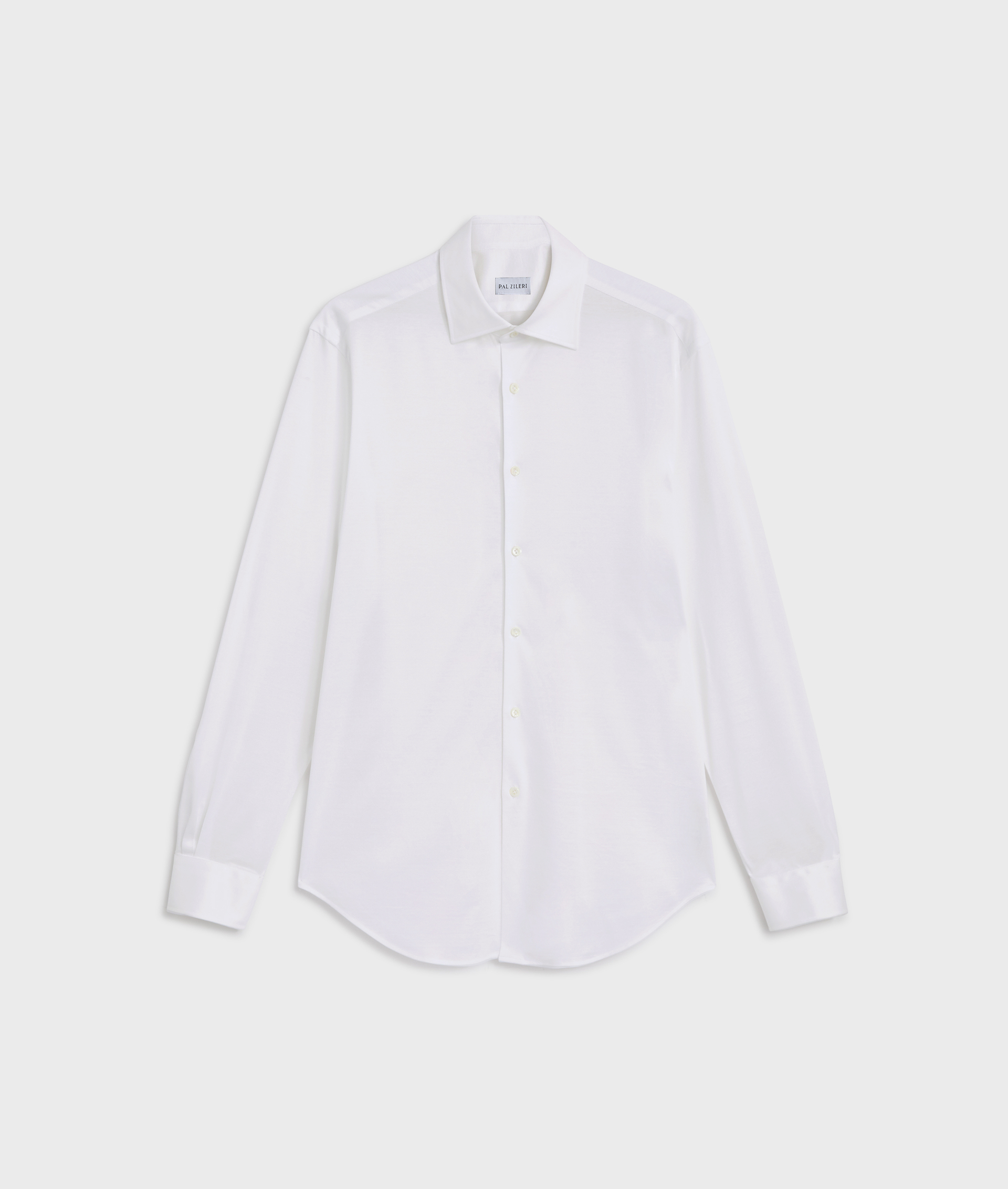 camicia collo milano regular fit in jersey di cotone bianco - Pal Zileri | Official Website