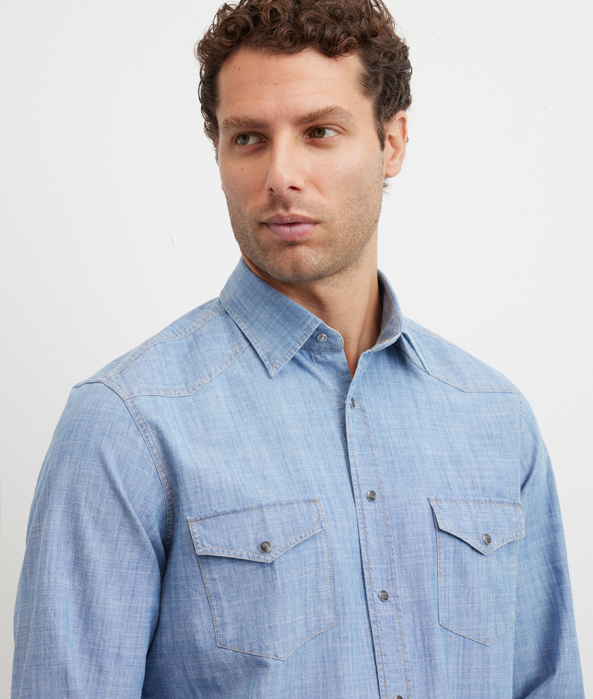 camicia collo siena regular fit in cotone azzurro - Pal Zileri | Official Website