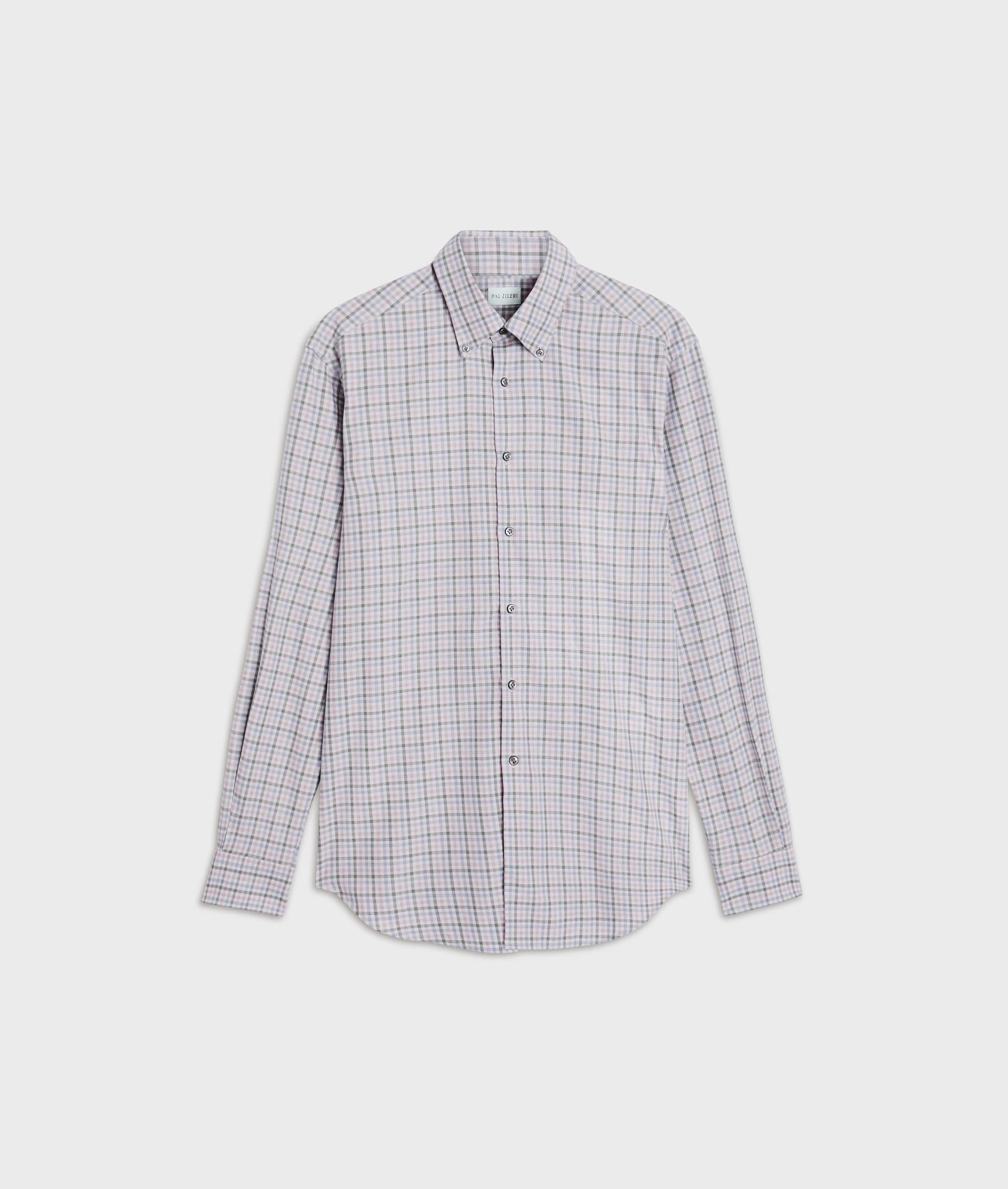 shirt como collar regular fit in cotton purple - Shirts - Pal Zileri | Official Website