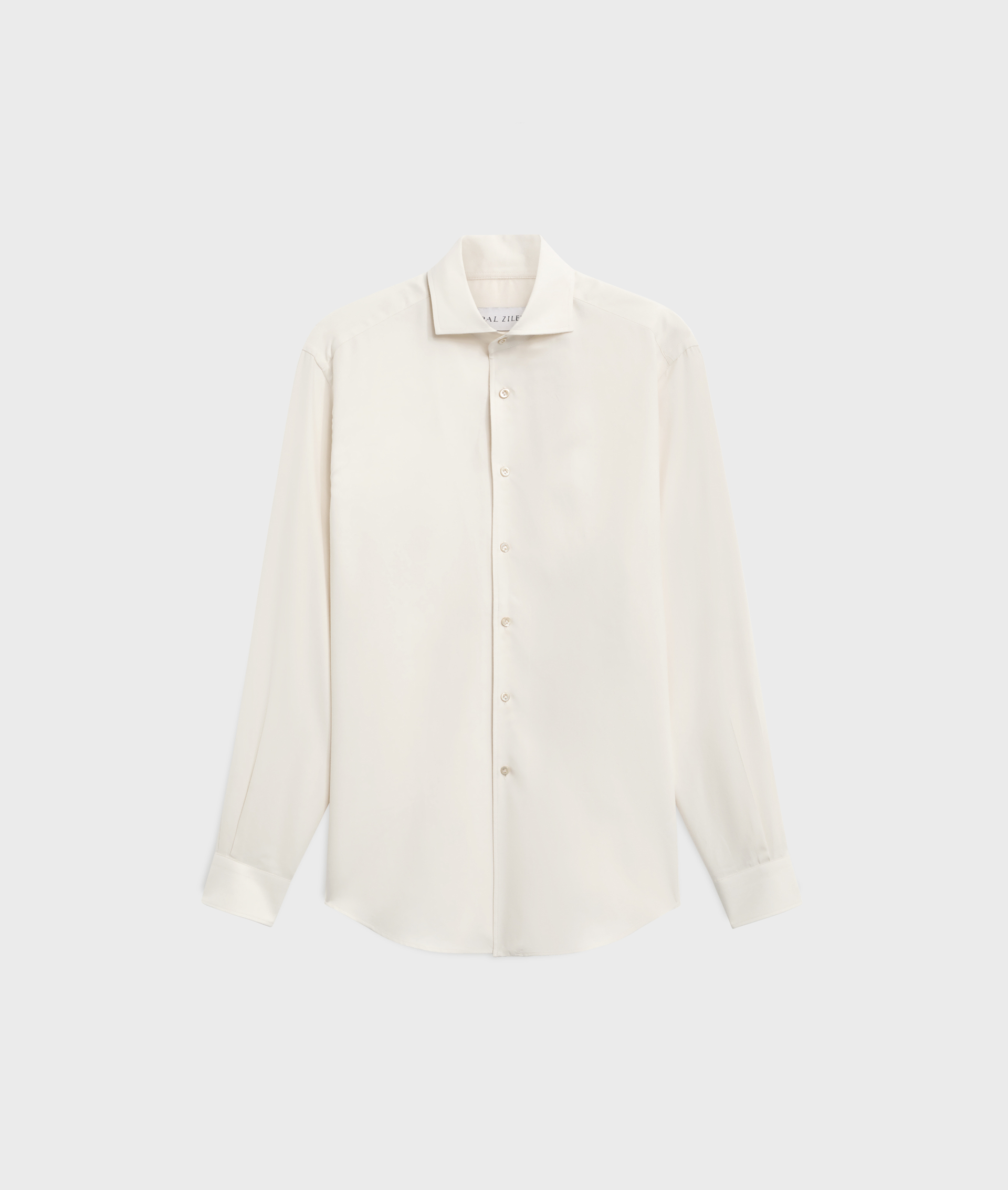 shirt palermo collar regular fit in cotton and lyocell natural | Pal Zileri