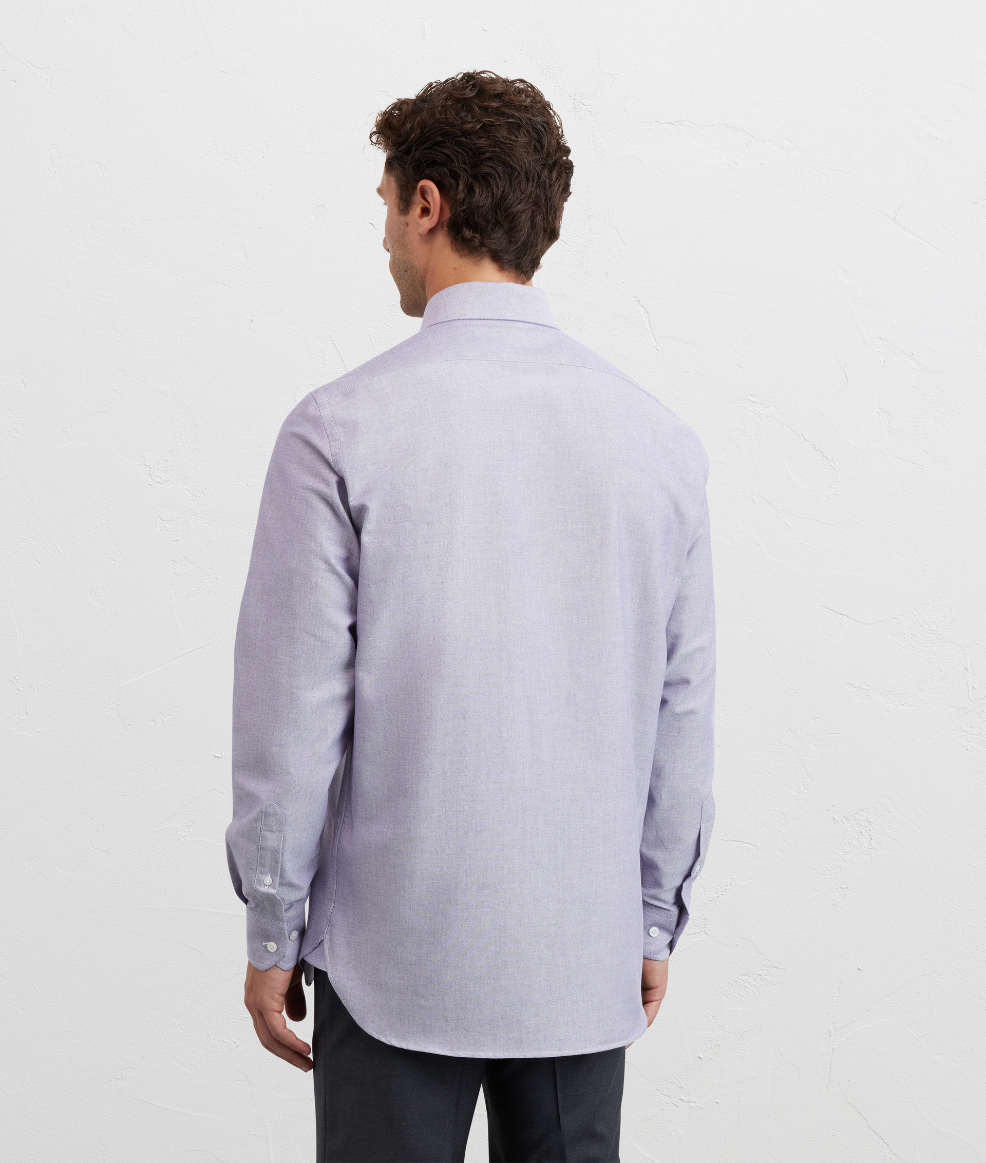 shirt milano collar regular fit in cotton purple - Pal Zileri | Official Website