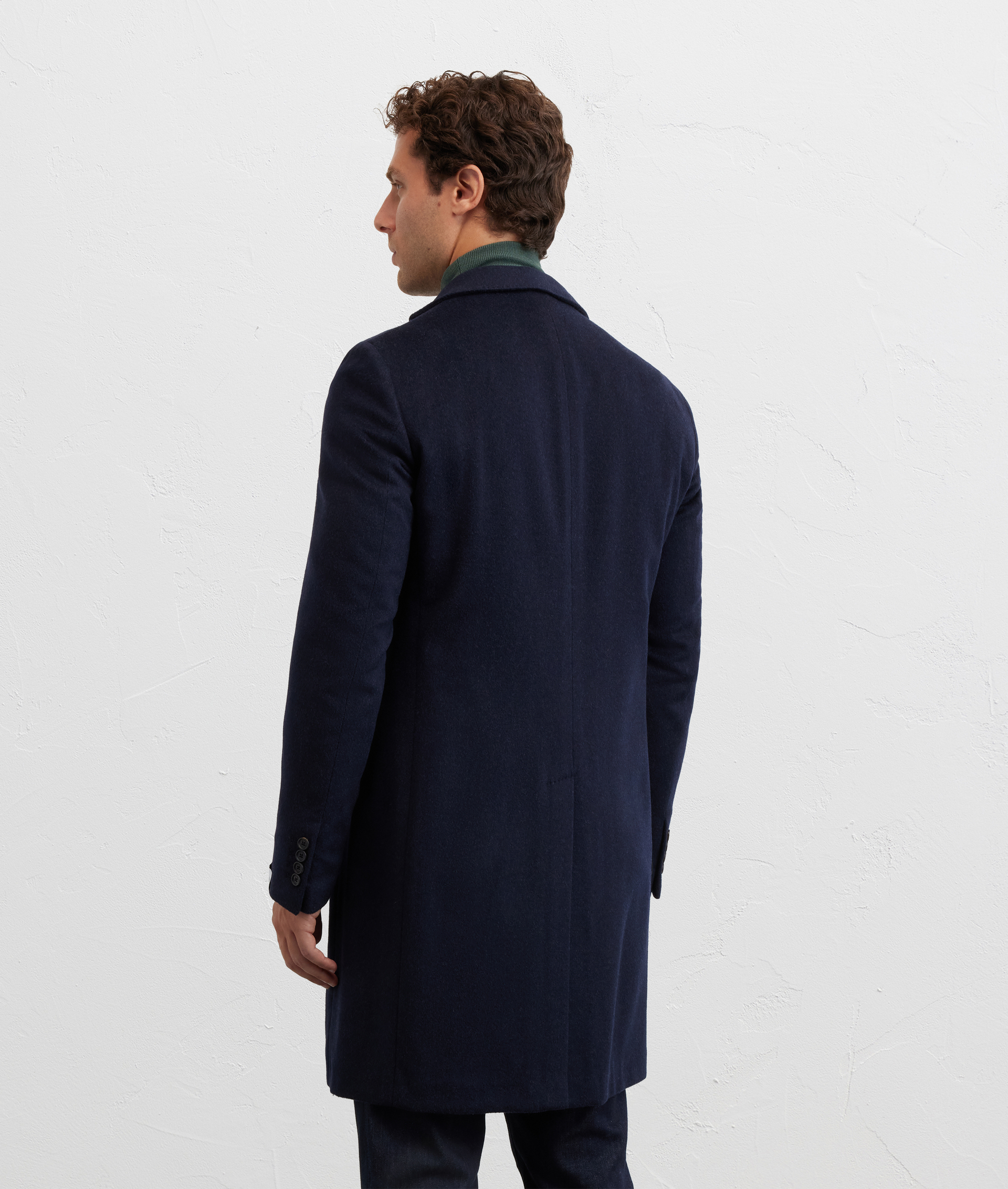 navy blue single breasted regular fit coat in virgin wool 170 - Pal Zileri | Official Website